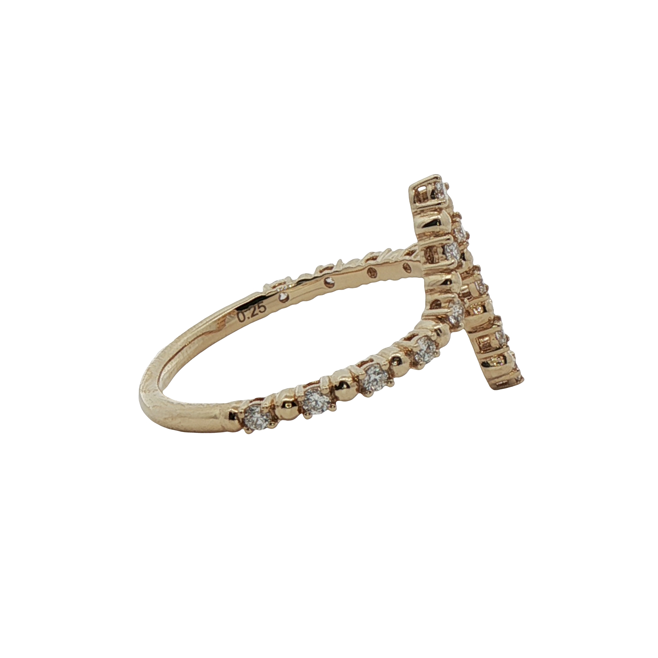 14k Yellow Gold Diamond Fashion Ring