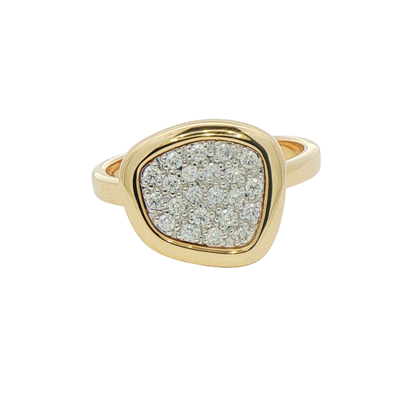 14k Yellow Gold Diamond Fashion Ring