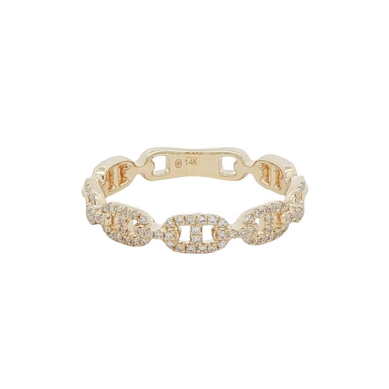14k Yellow Gold And Diamond Ring