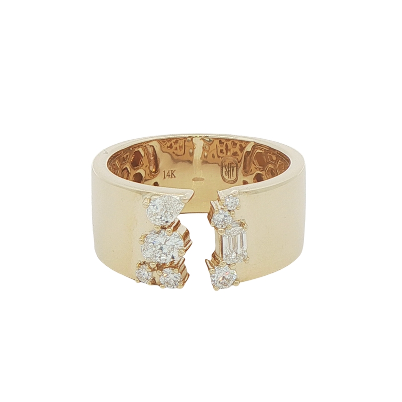 14k Yellow Gold Diamond Fashion Ring