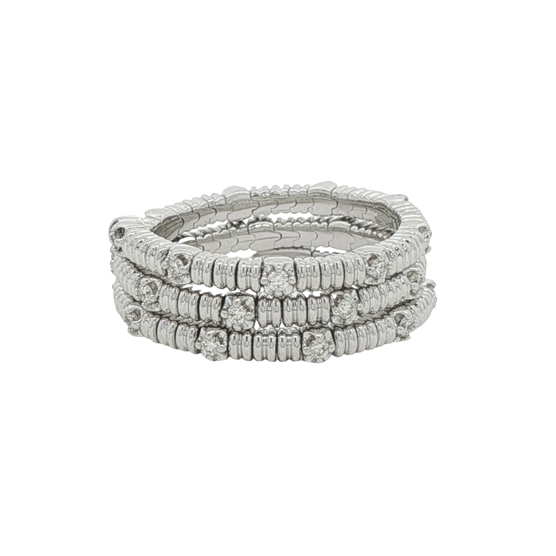 14k White Gold Diamond Flexi Fashion Ring
