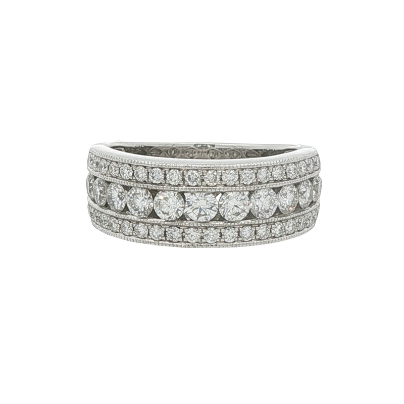 14k White Gold Diamond Fashion Ring