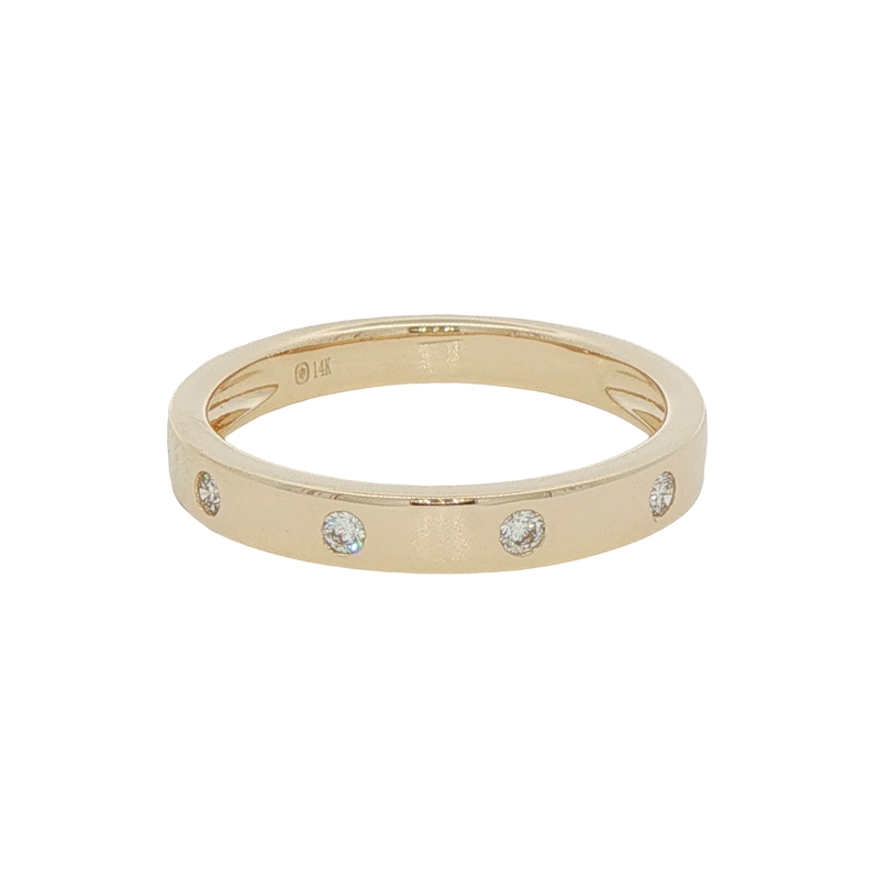 14k Yellow Gold And Diamond Ring