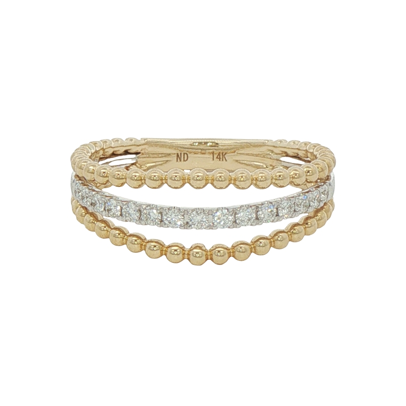 14k Two-toned Diamond Fashion Ring