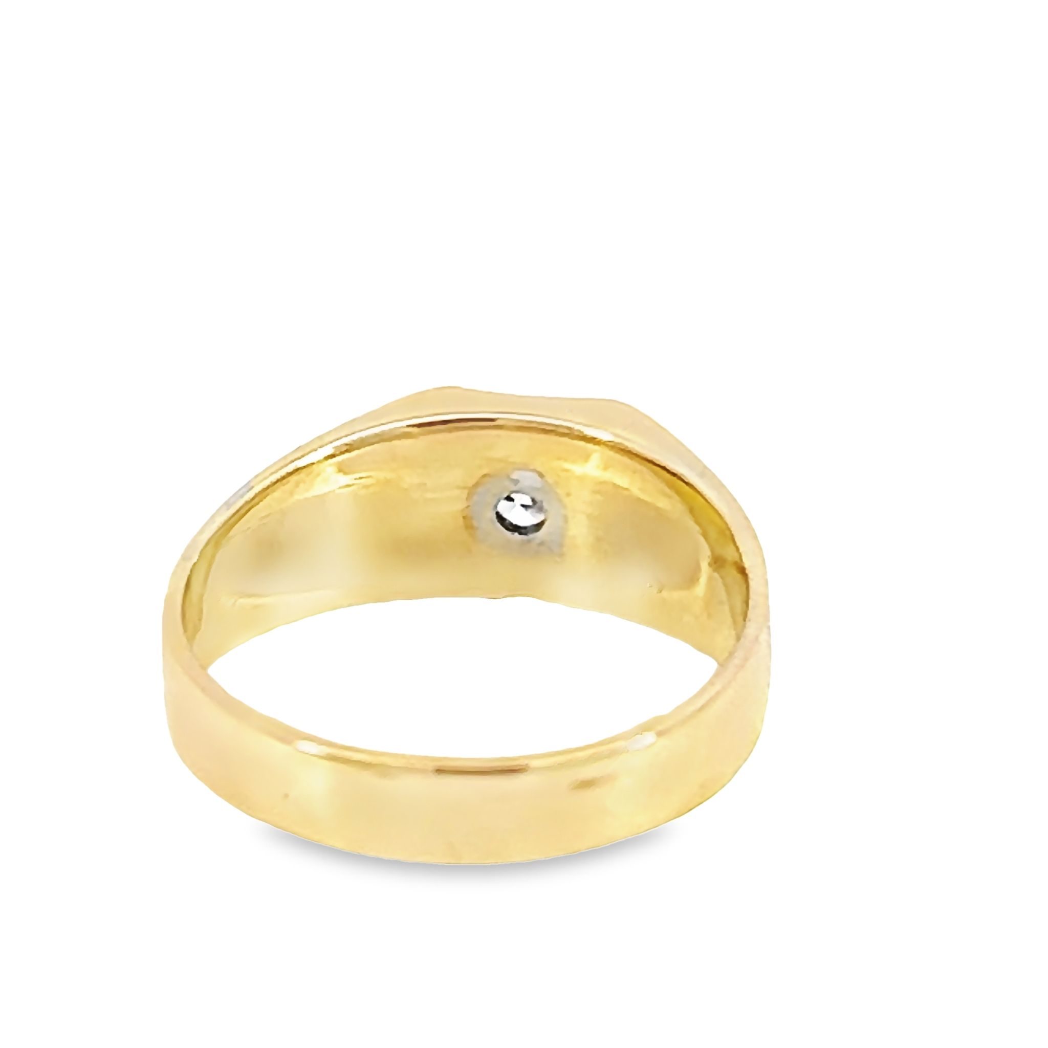 14k Yellow Gold Diamond Men's Ring