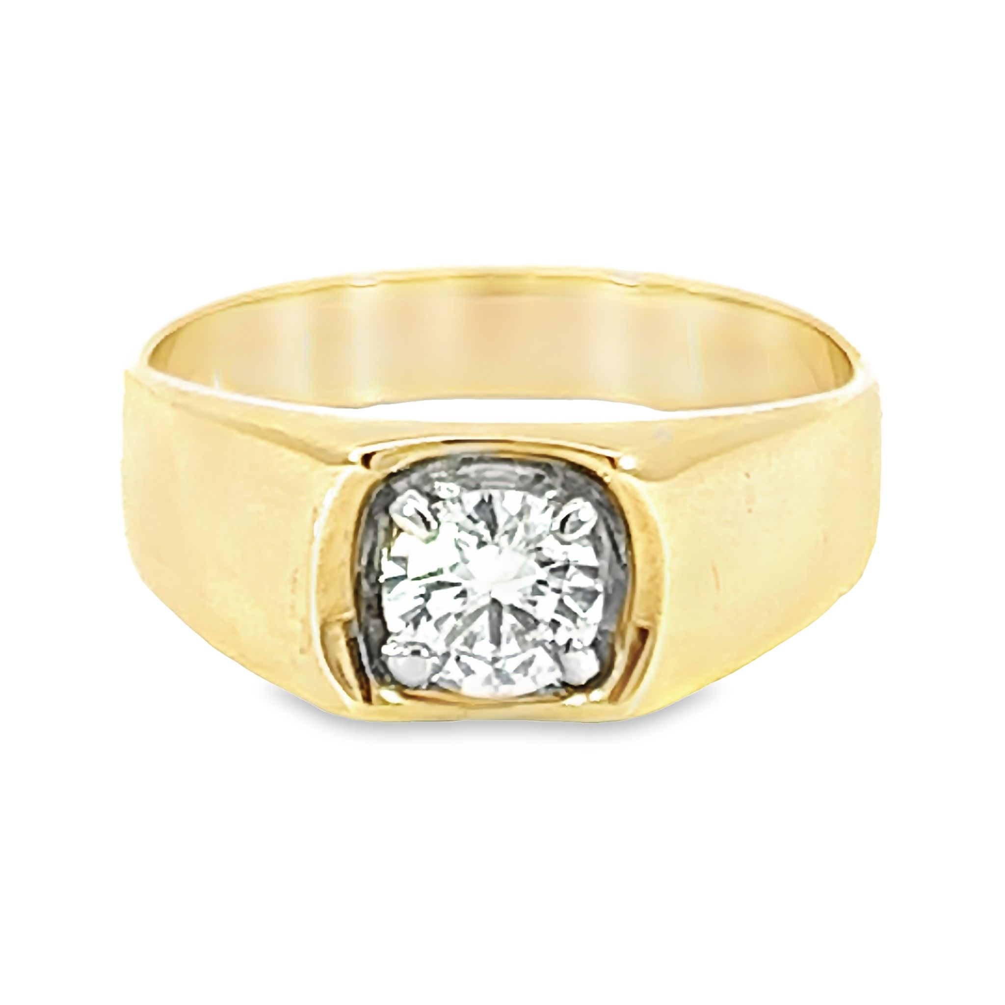 14k Yellow Gold Diamond Men