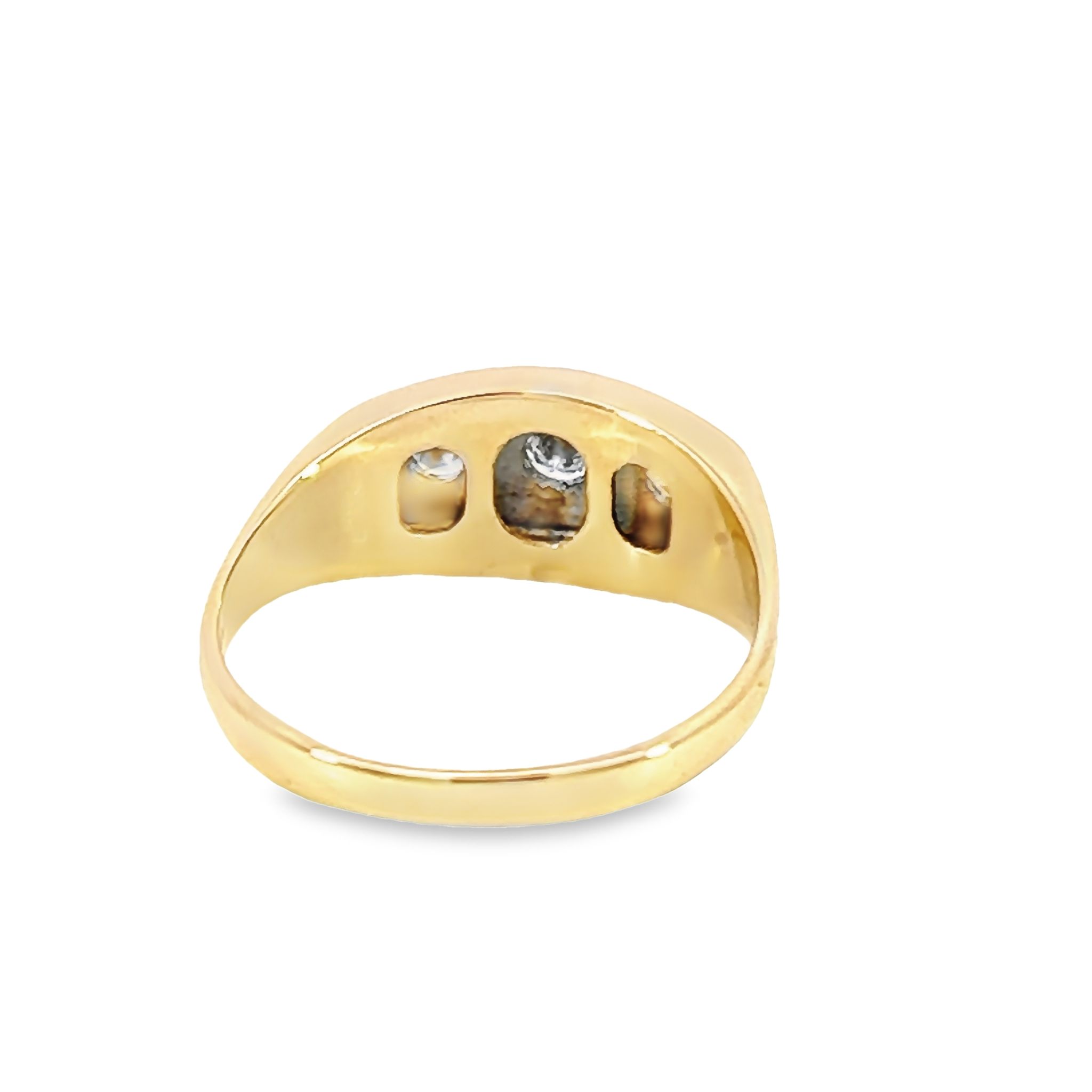 14k Yellow Gold Diamond Men's Ring
