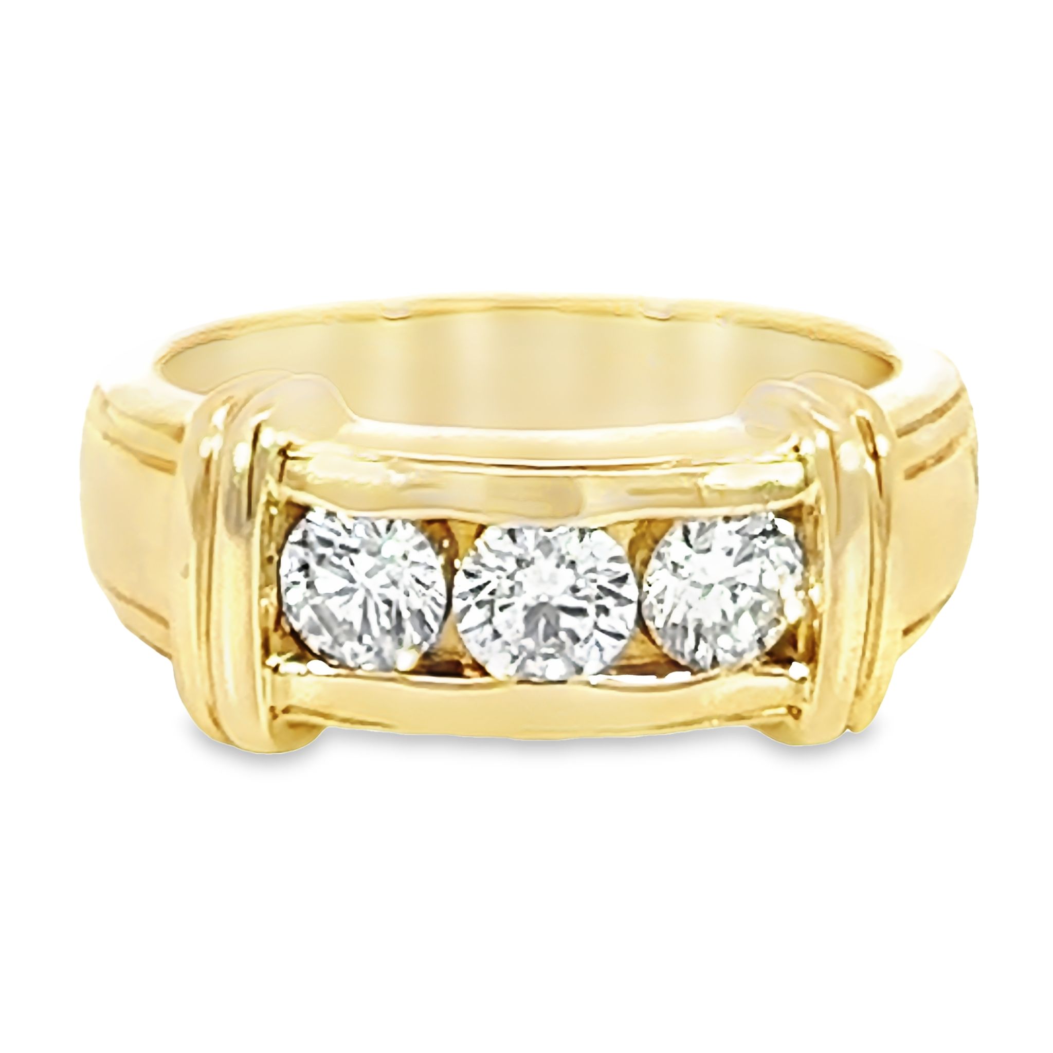 14k Yellow Gold Diamond Men