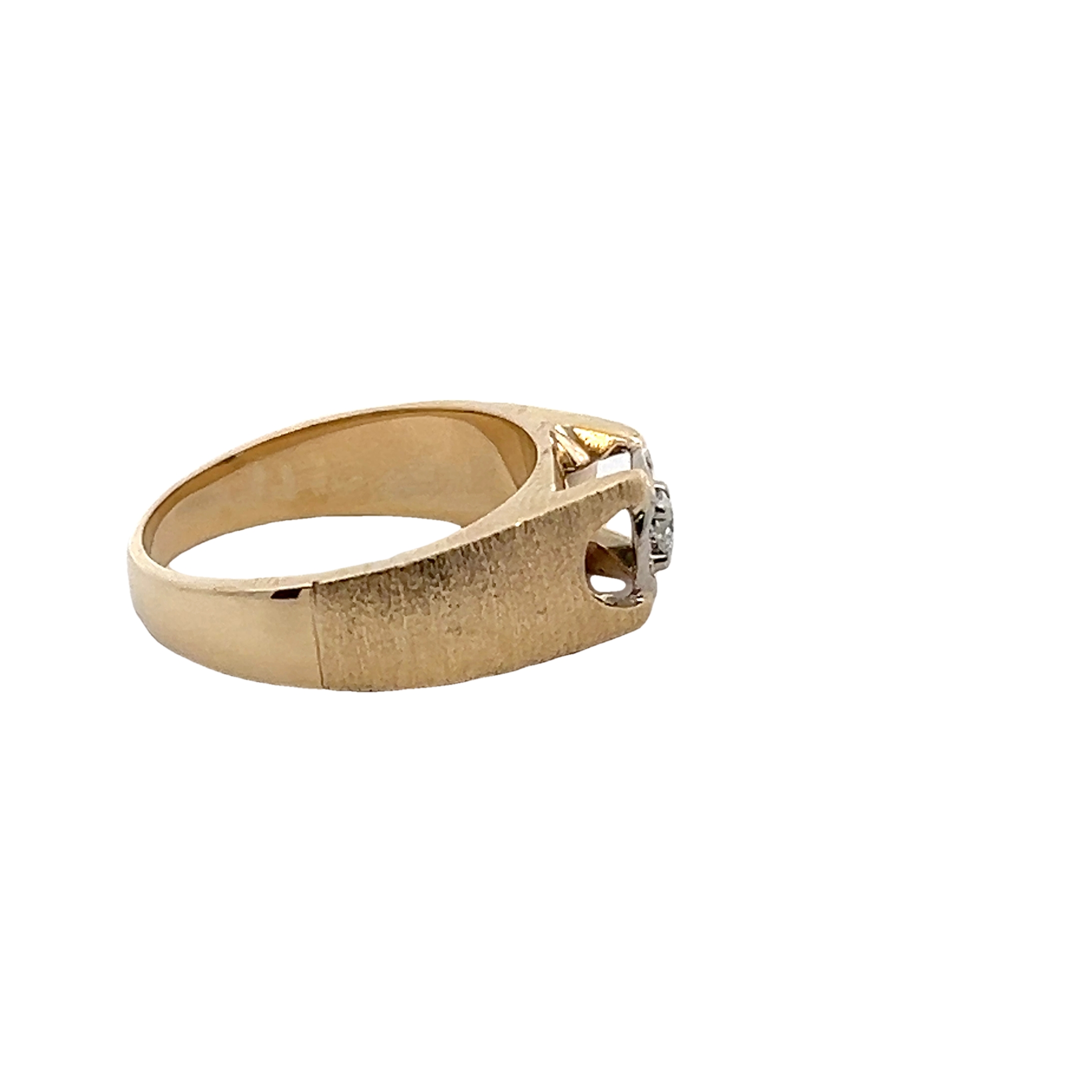 14k Yellow Gold Diamond Cluster Ring