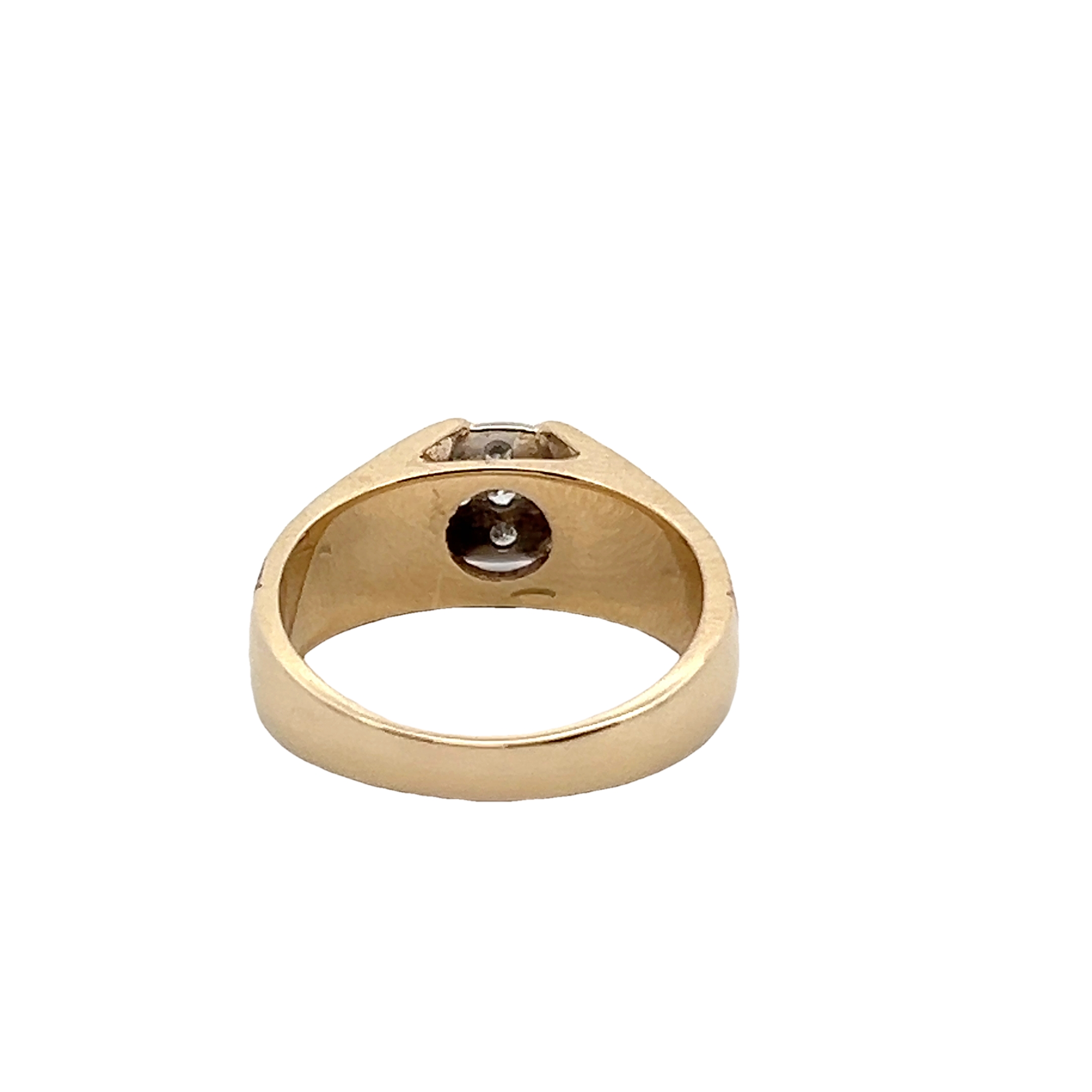 14k Yellow Gold Diamond Cluster Ring