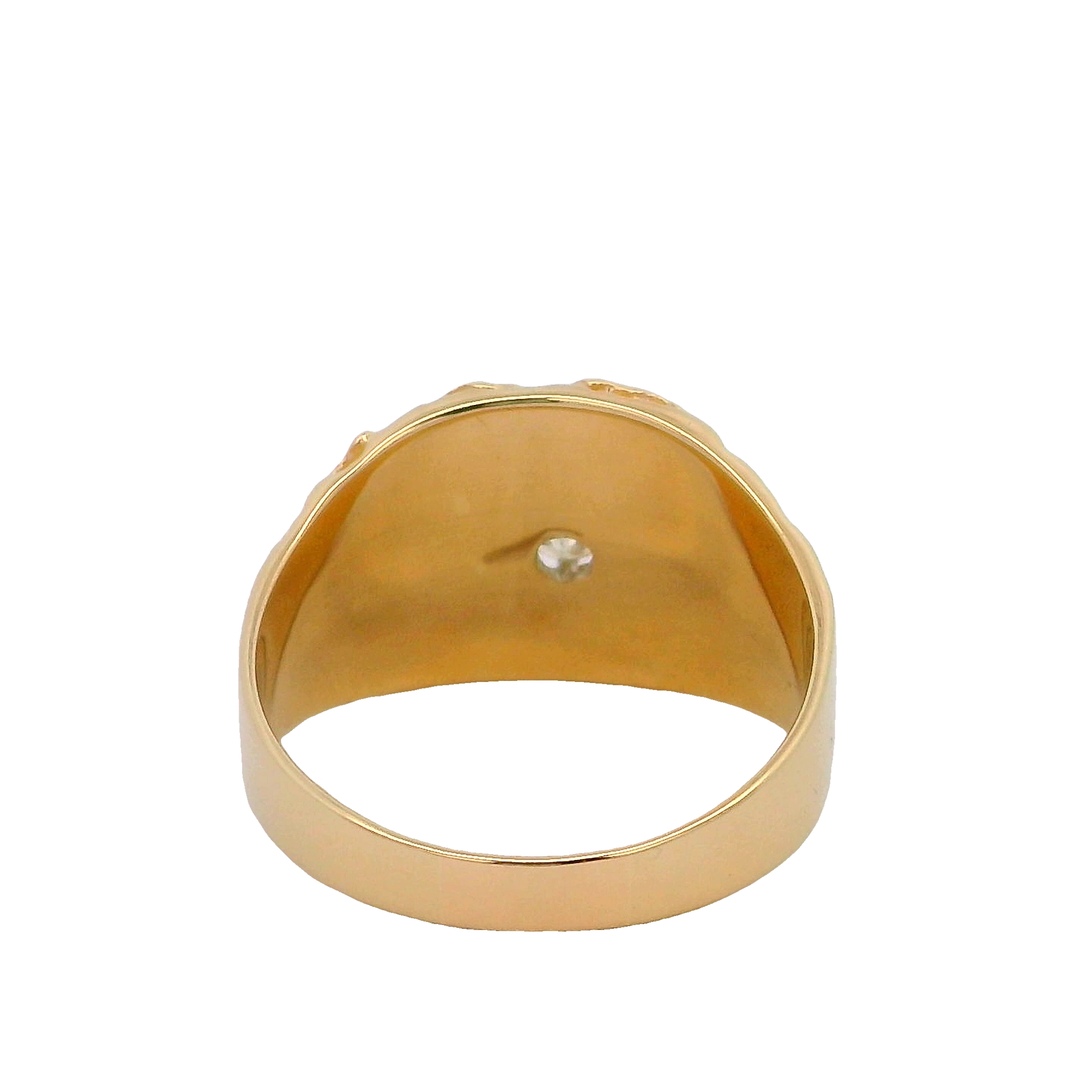 14k Yellow Gold Diamond Free Form Ring