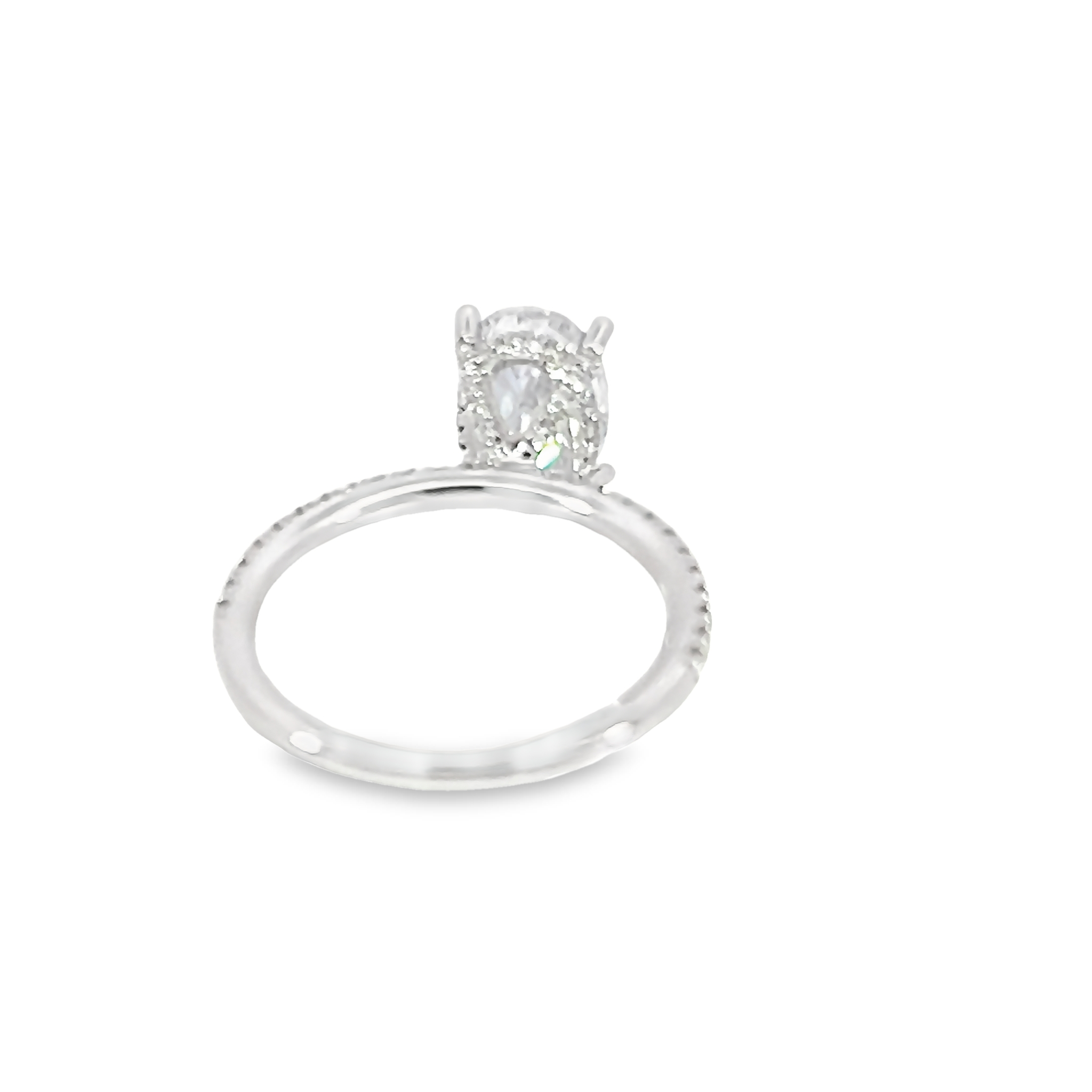 14k White Gold Diamond Semi-mount