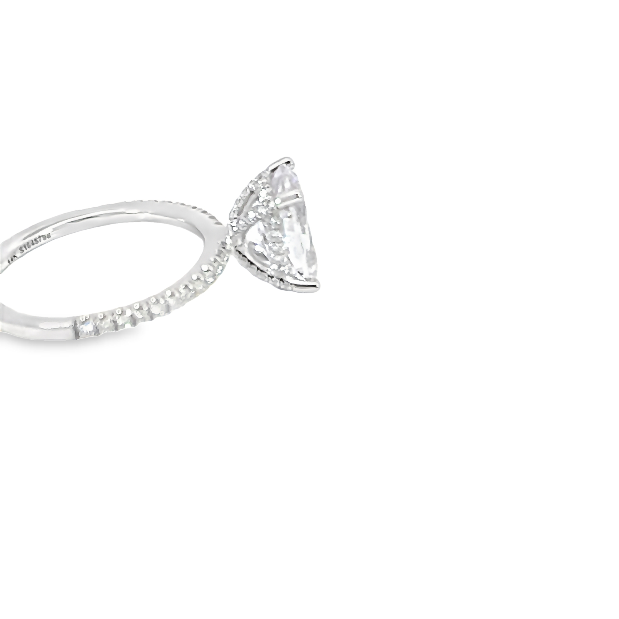 14k White Gold Diamond Semi-mount
