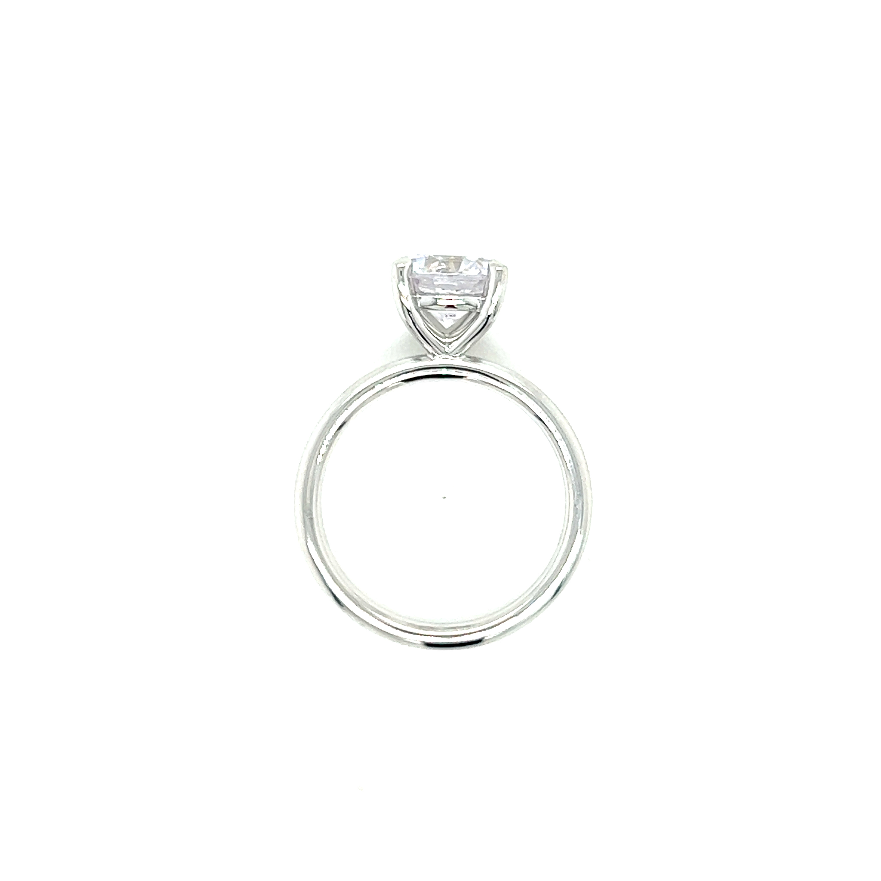 14 Karat white gold solitaire semi mount engagement Ring size 6.5