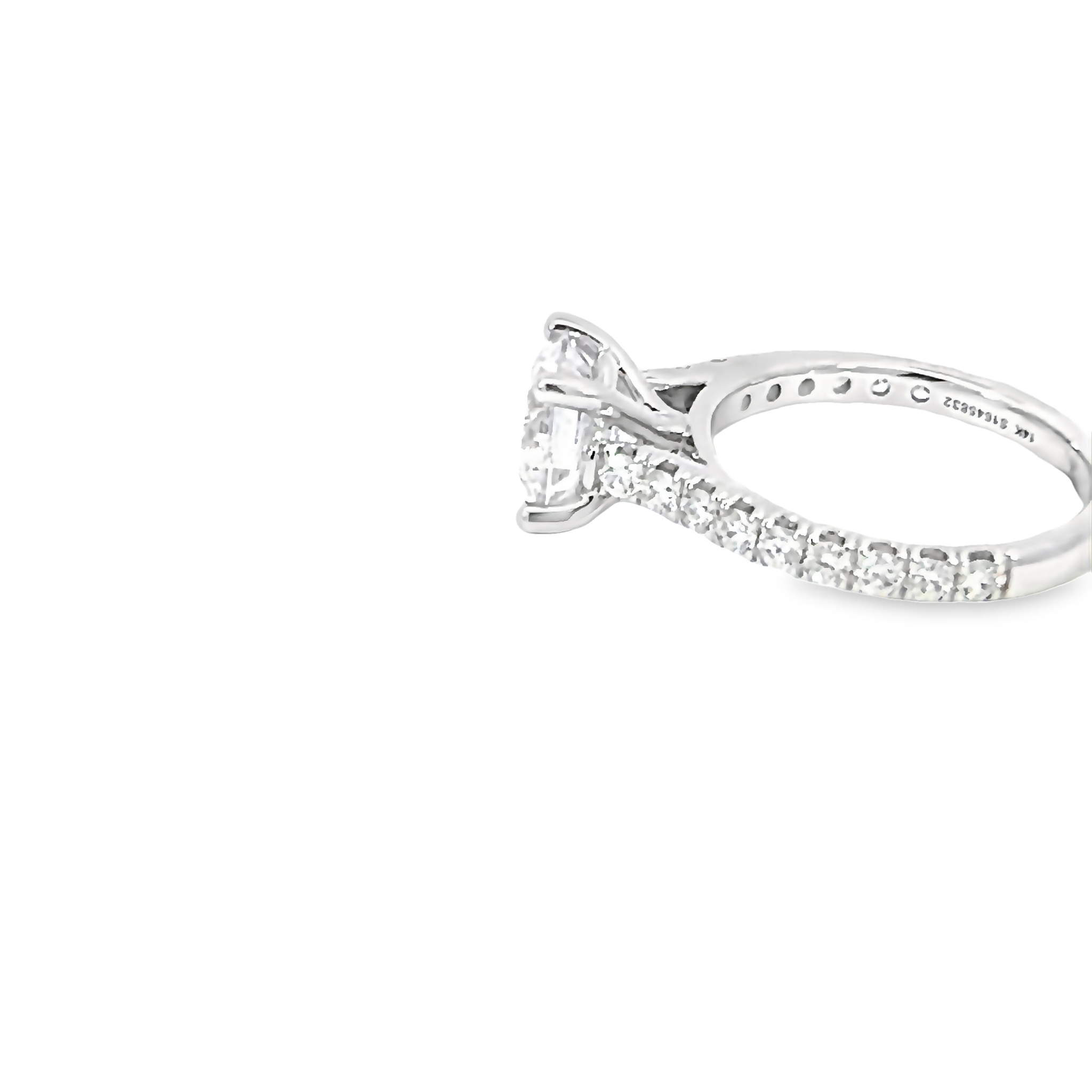 14k White Gold Diamond Semi-mount