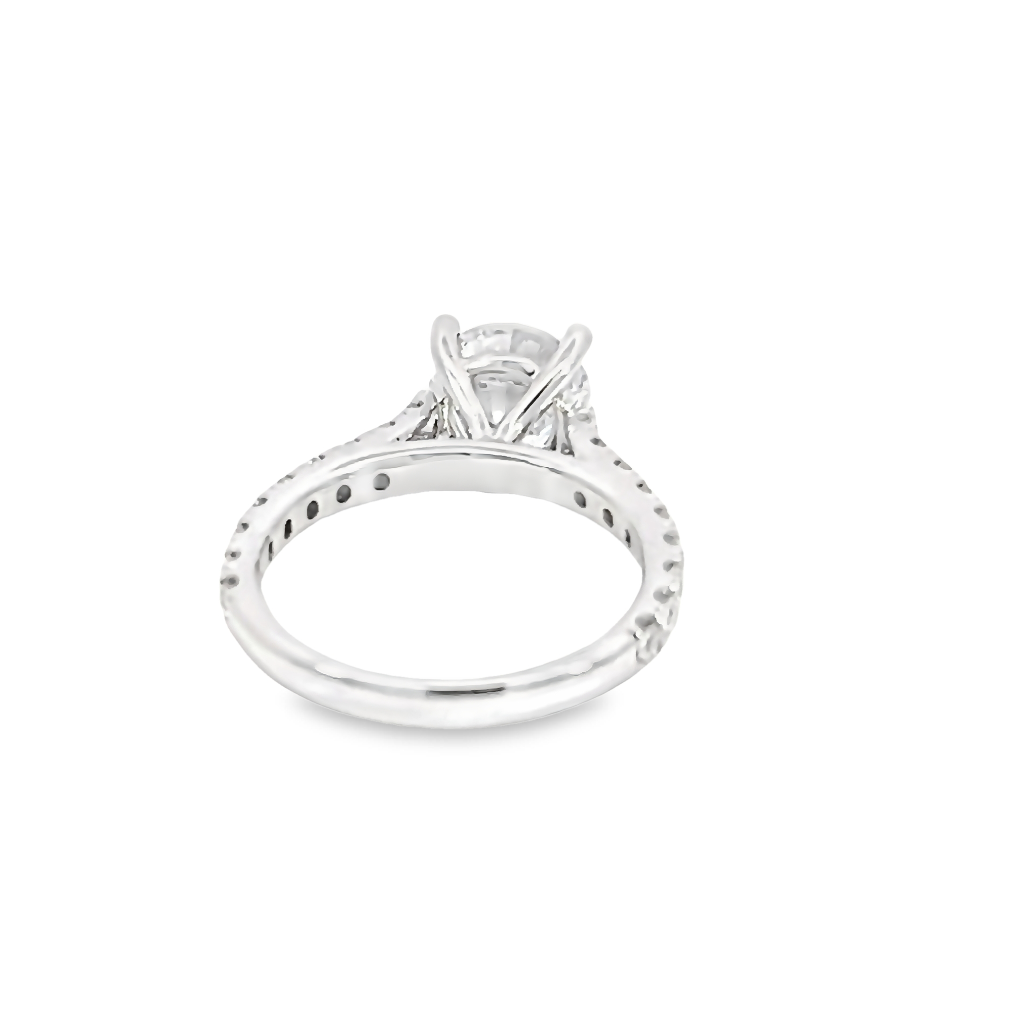 14k White Gold Diamond Semi-mount