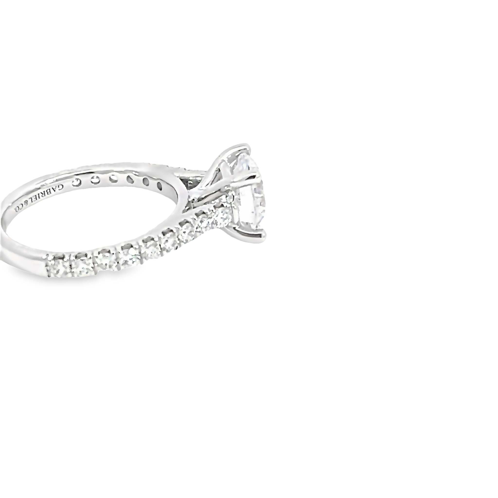 14k White Gold Diamond Semi-mount