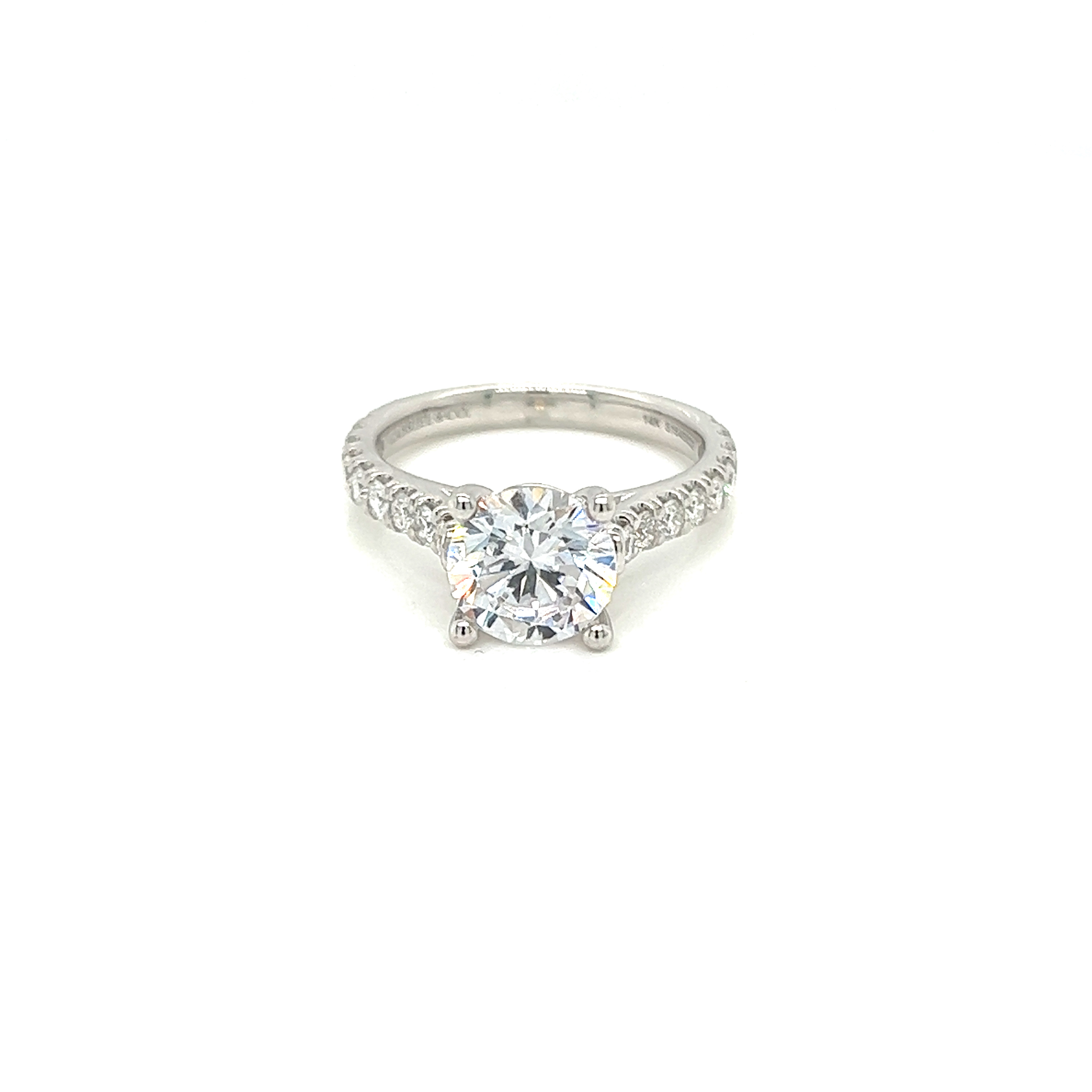 14k White Gold Diamond Semi-mount