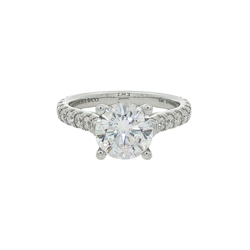 14k White Gold Engagement Ring Setting