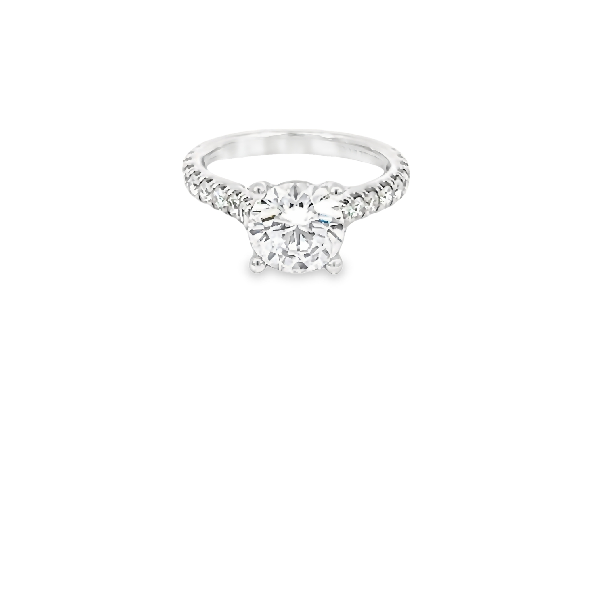 14k White Gold Diamond Semi-mount