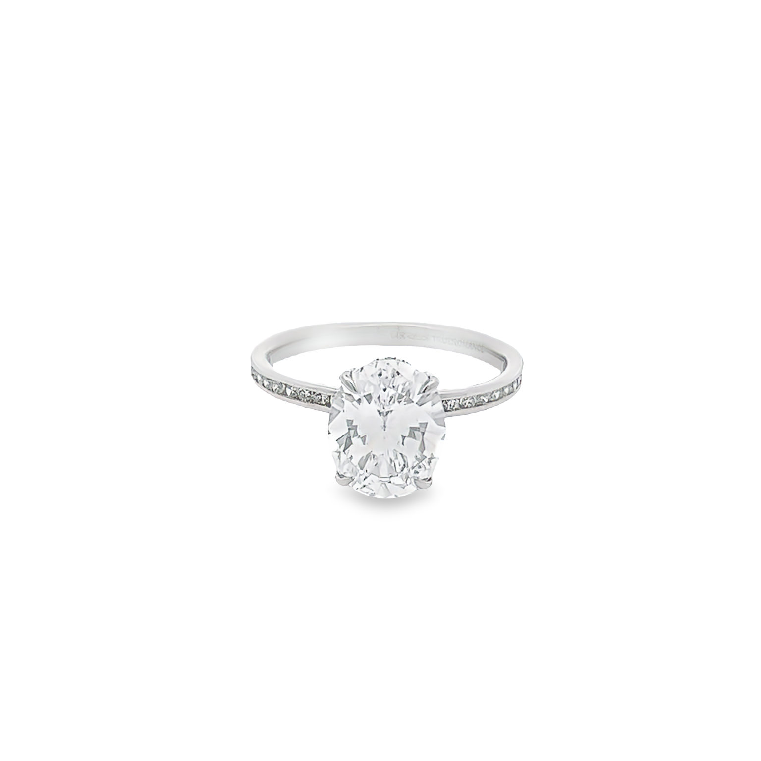 14k White Gold Channel Set Diamond Semi-mount