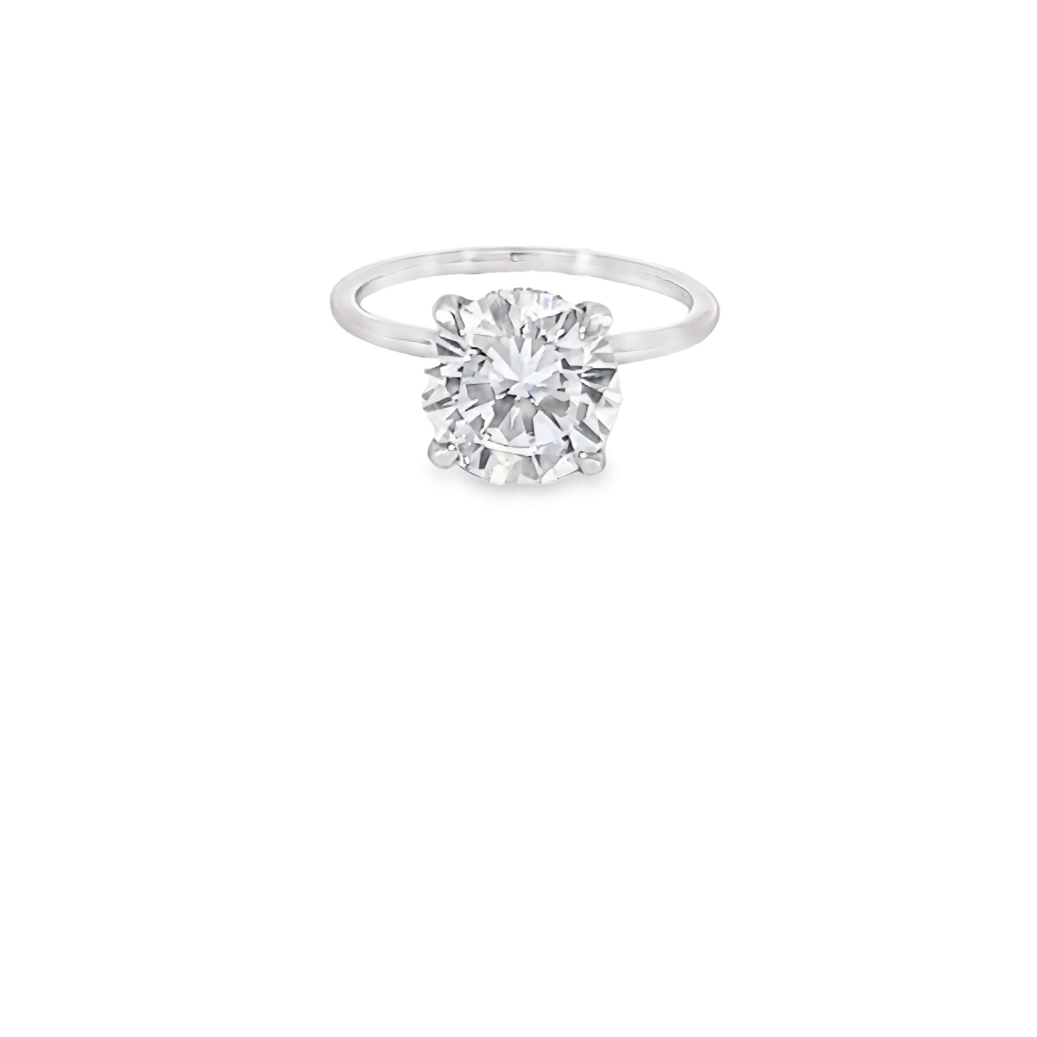 14k White Gold Solitaire Semi-mount With Hidden Halo