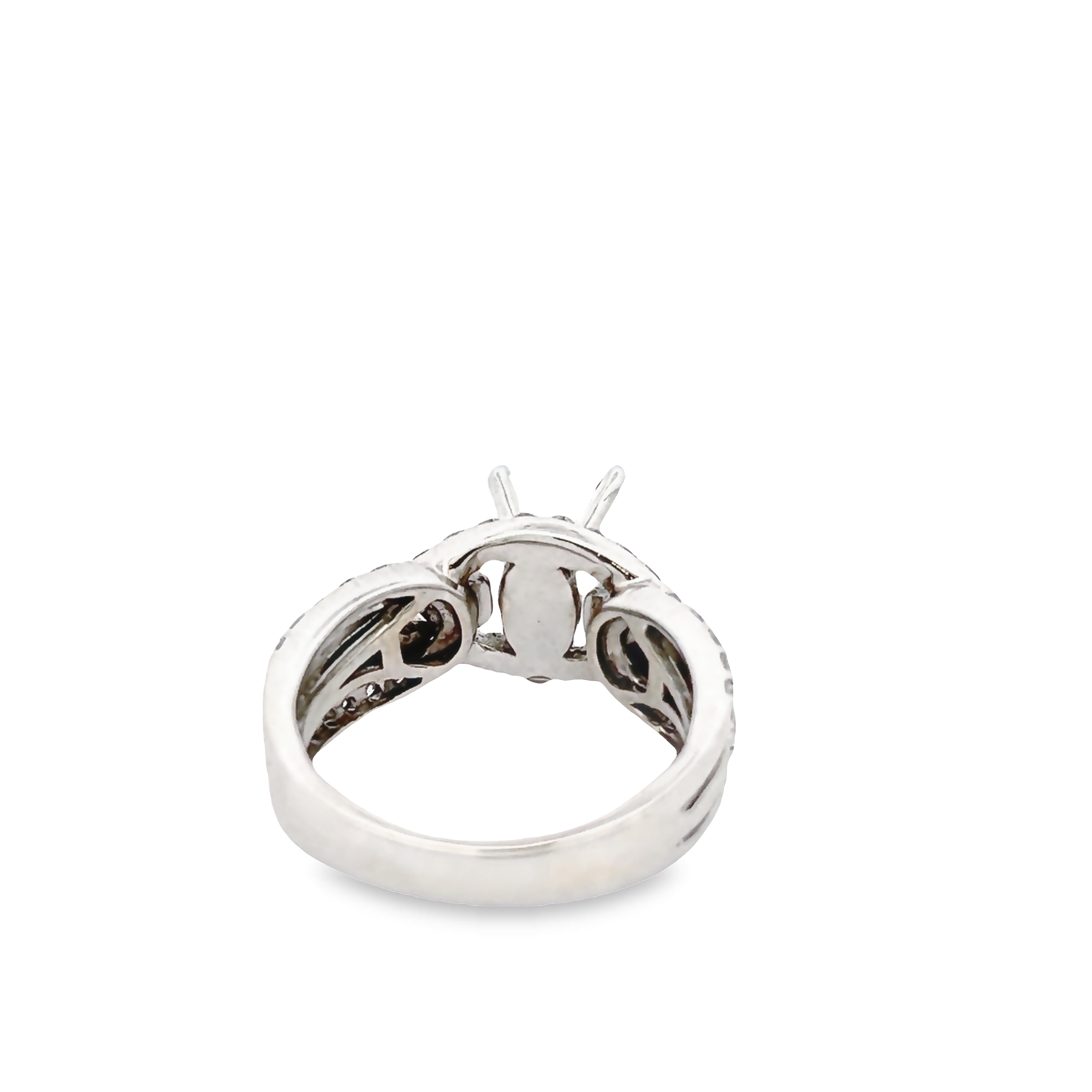 Lady's White 14 Karat Ring 54=1.15tw Round Brilliant G Vs Diamonds