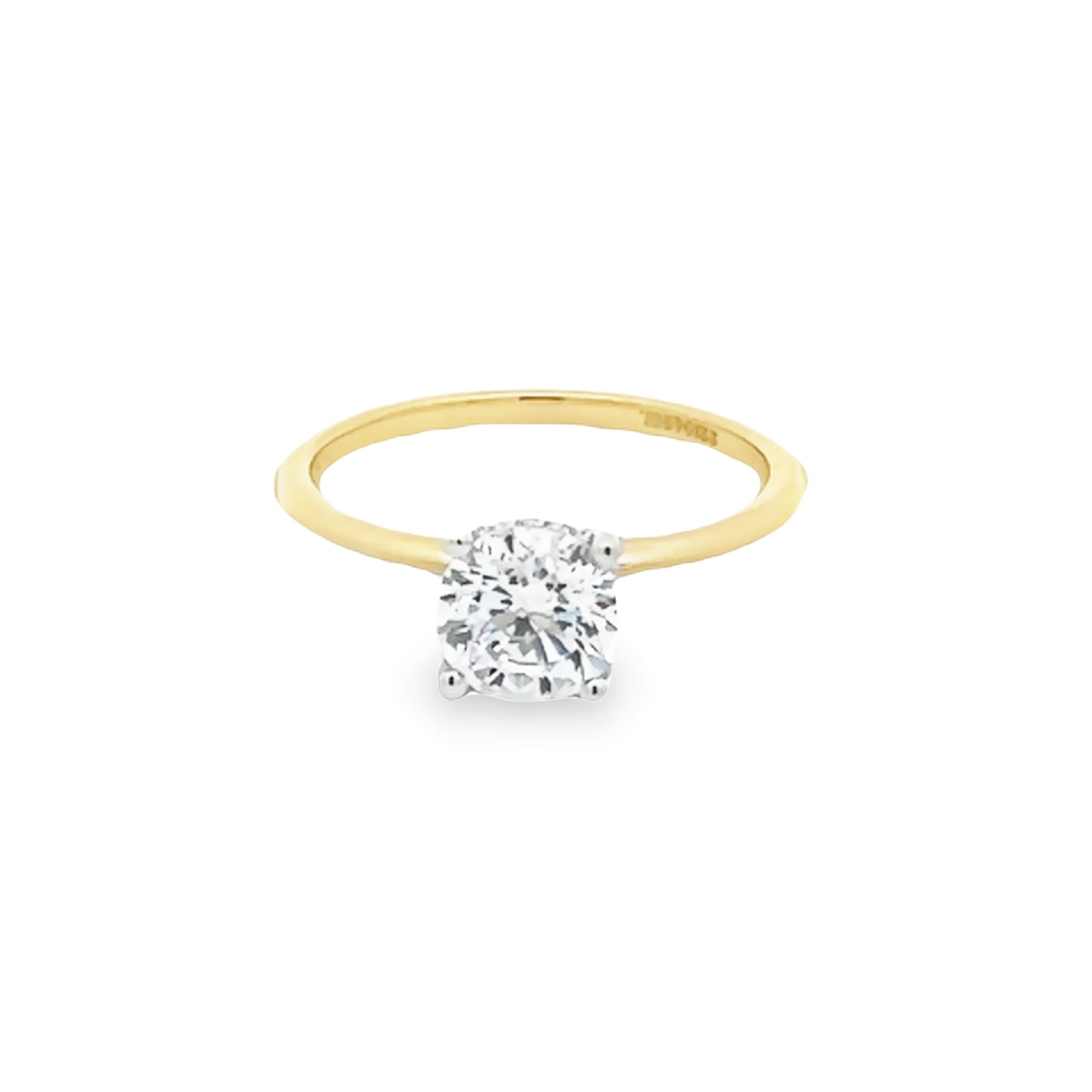 14k Yellow Gold Semi Mount Engagement Ring