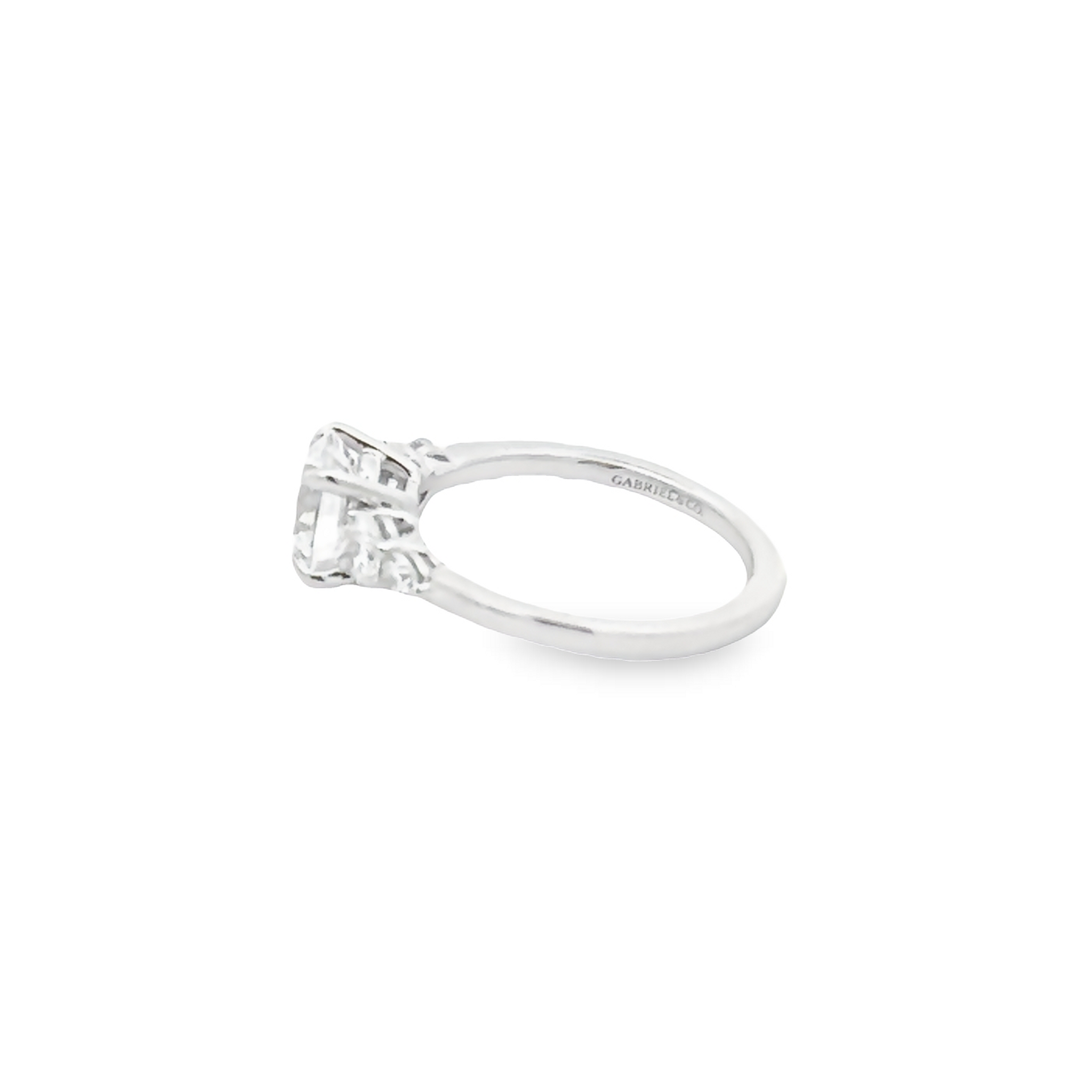 14k White Gold Semi Mount Engagement Ring