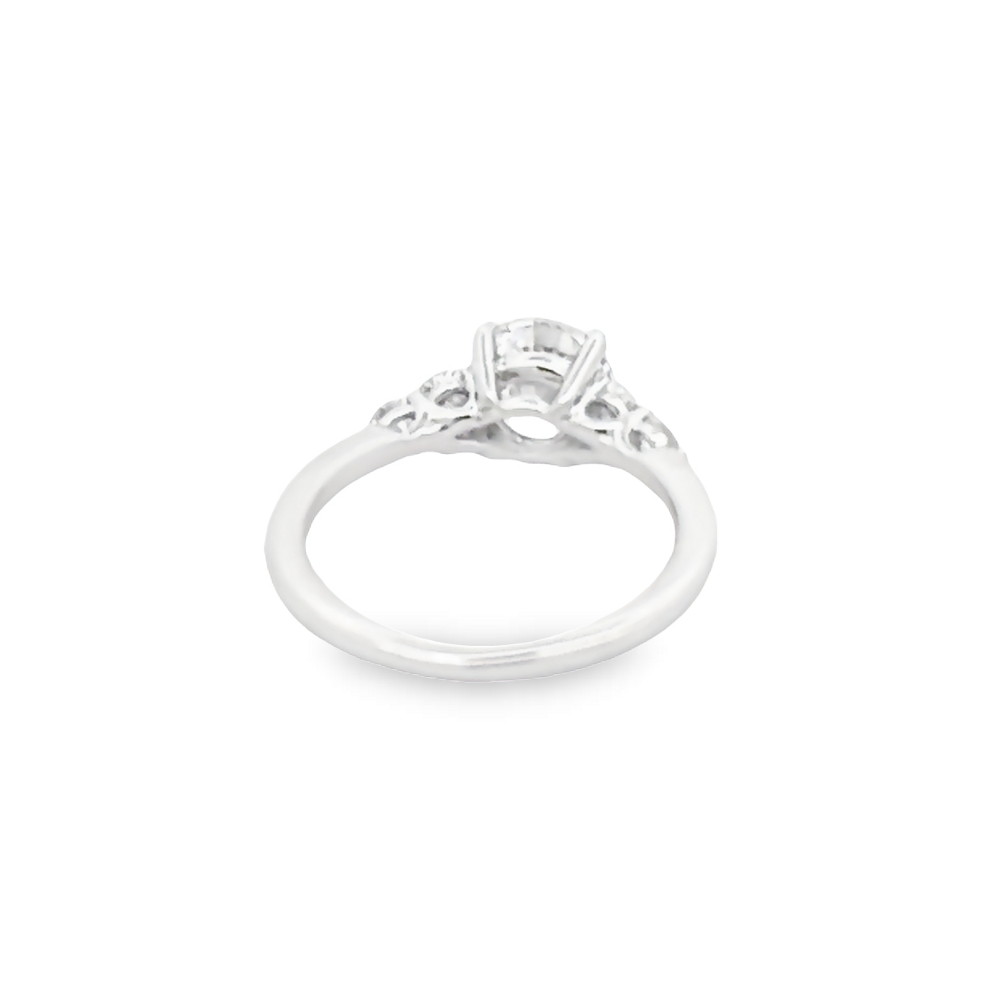 14k White Gold Semi Mount Engagement Ring