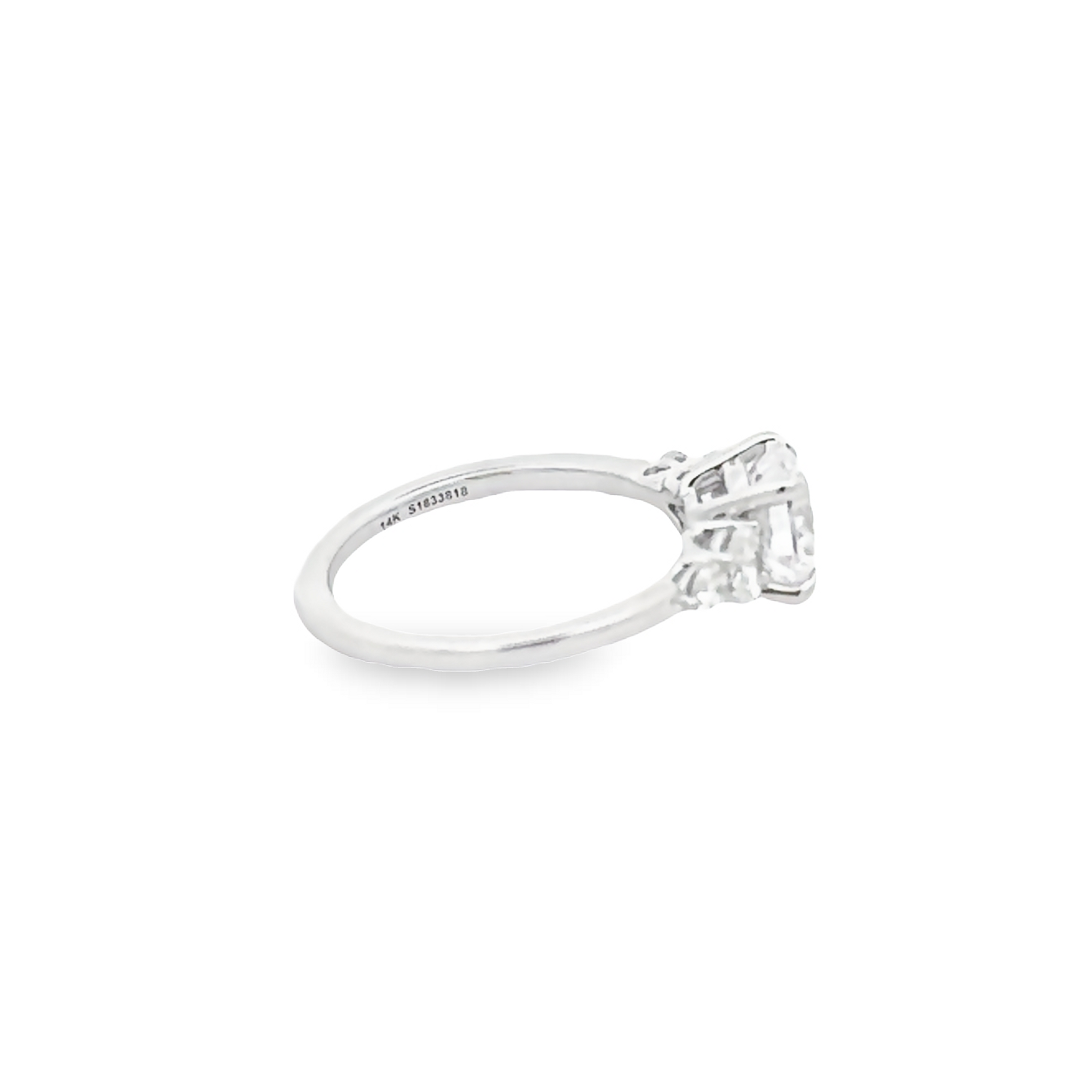 14k White Gold Semi Mount Engagement Ring