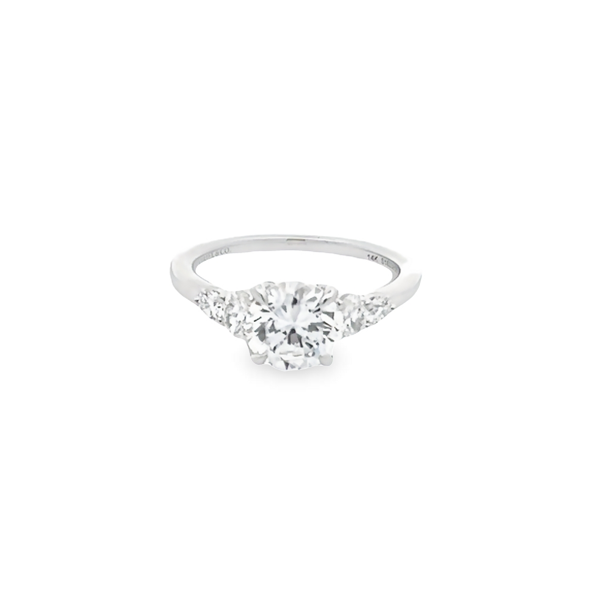 14k White Gold Semi Mount Engagement Ring