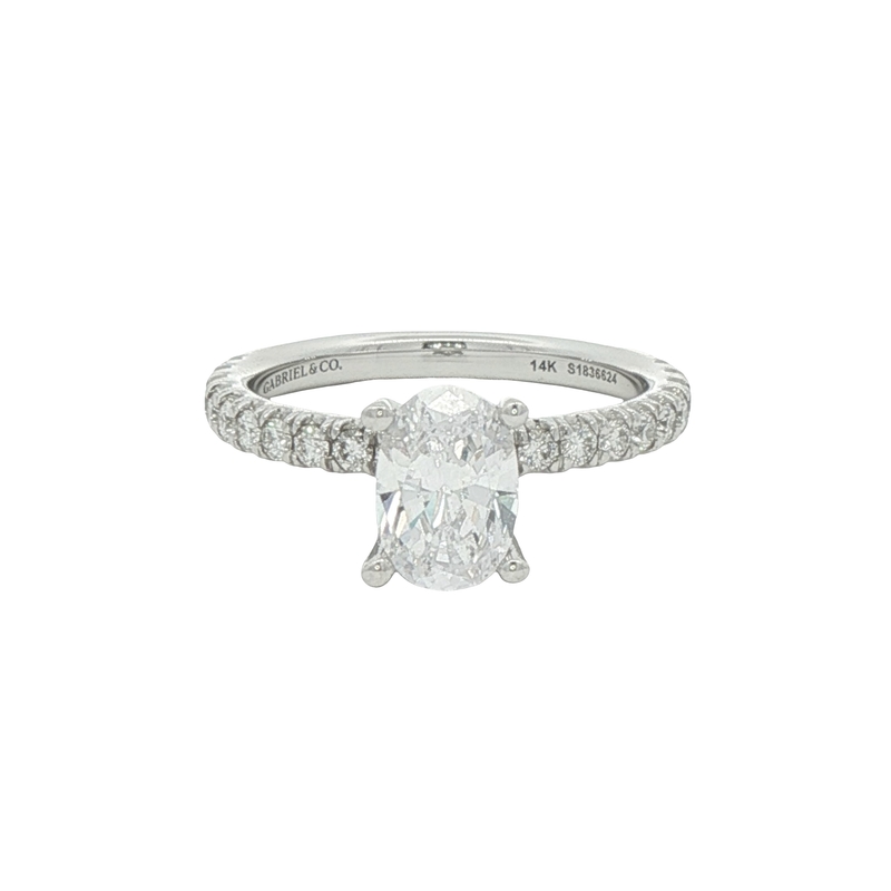 14k White Gold Engagement Ring