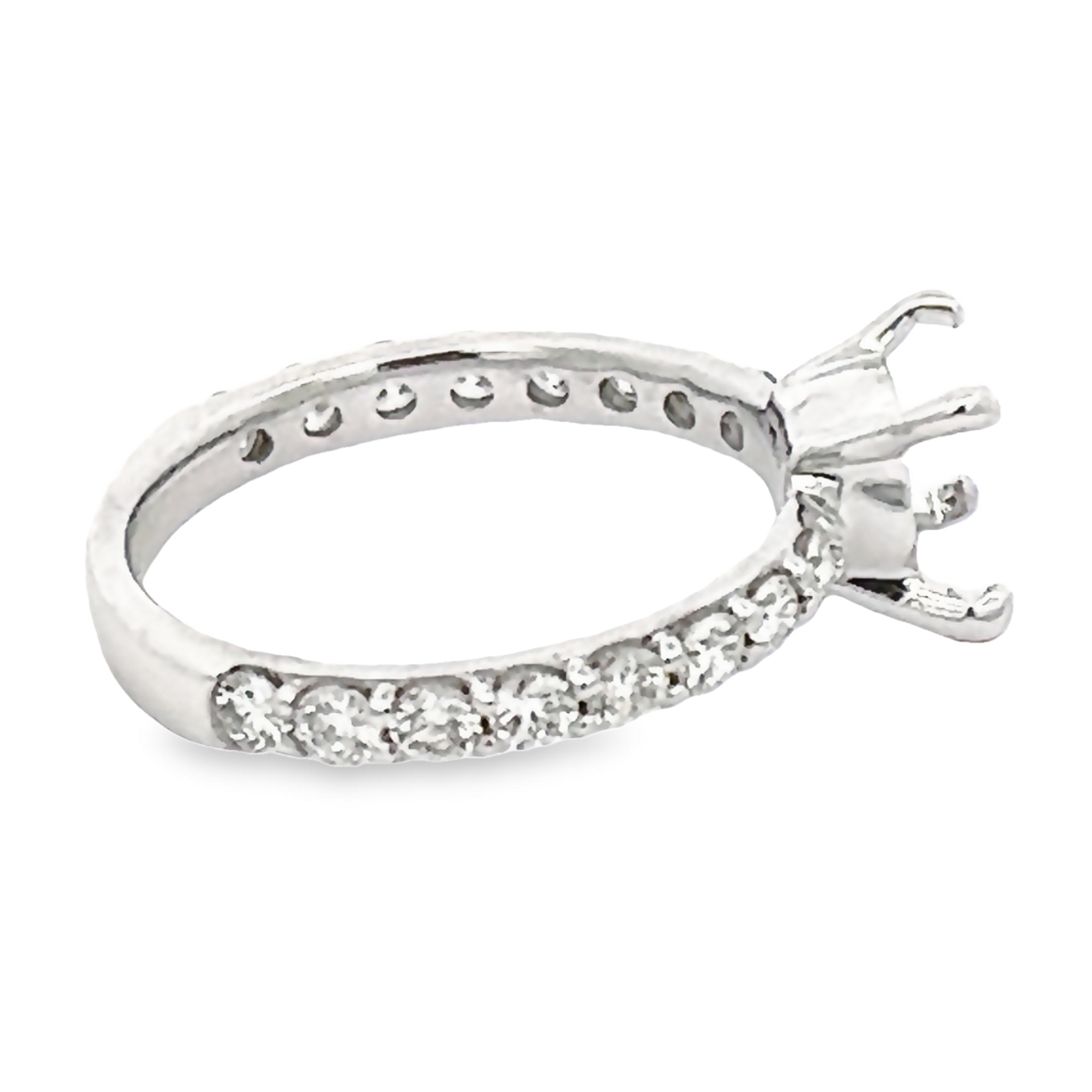 14k White Gold Engagment Ring Setting