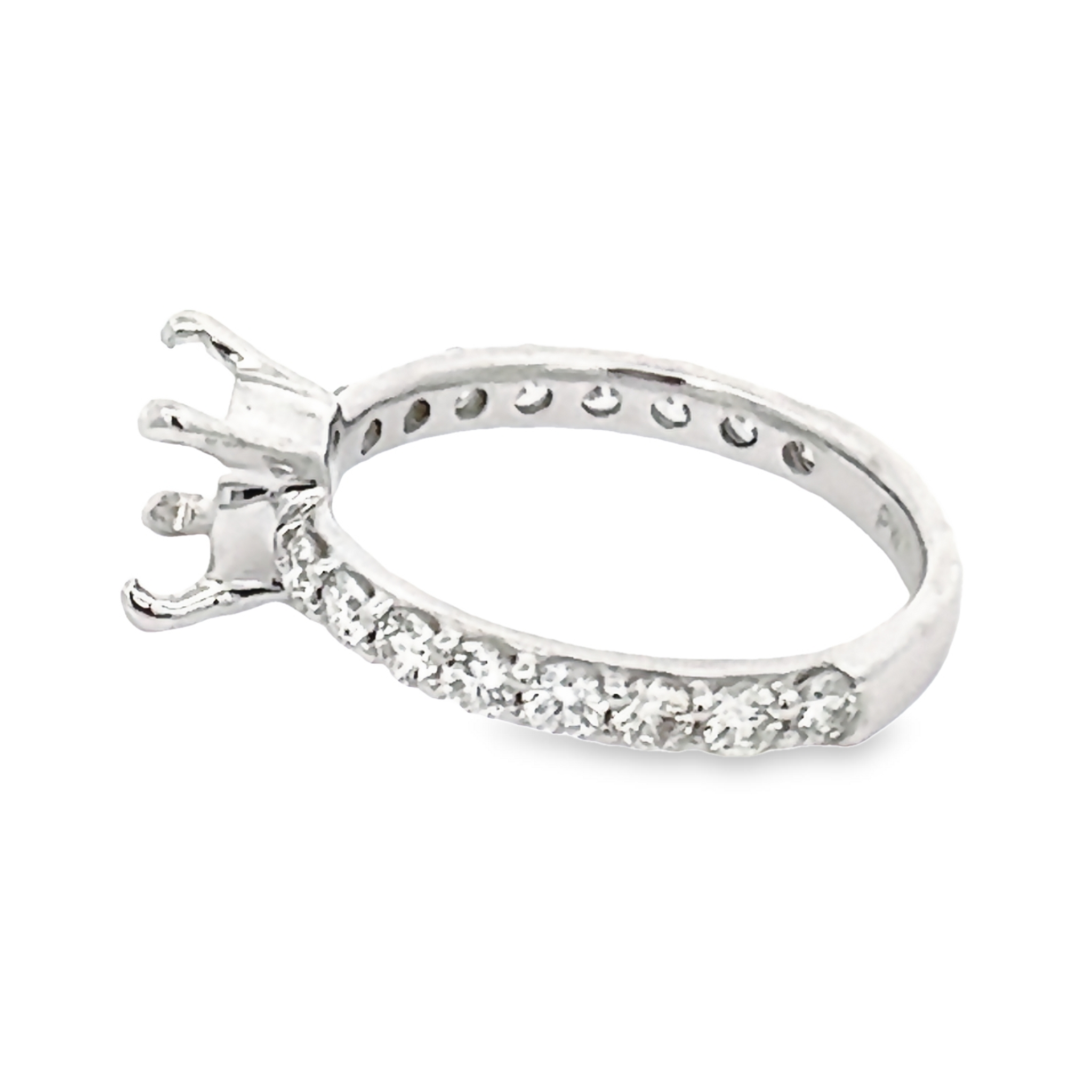 14k White Gold Engagment Ring Setting