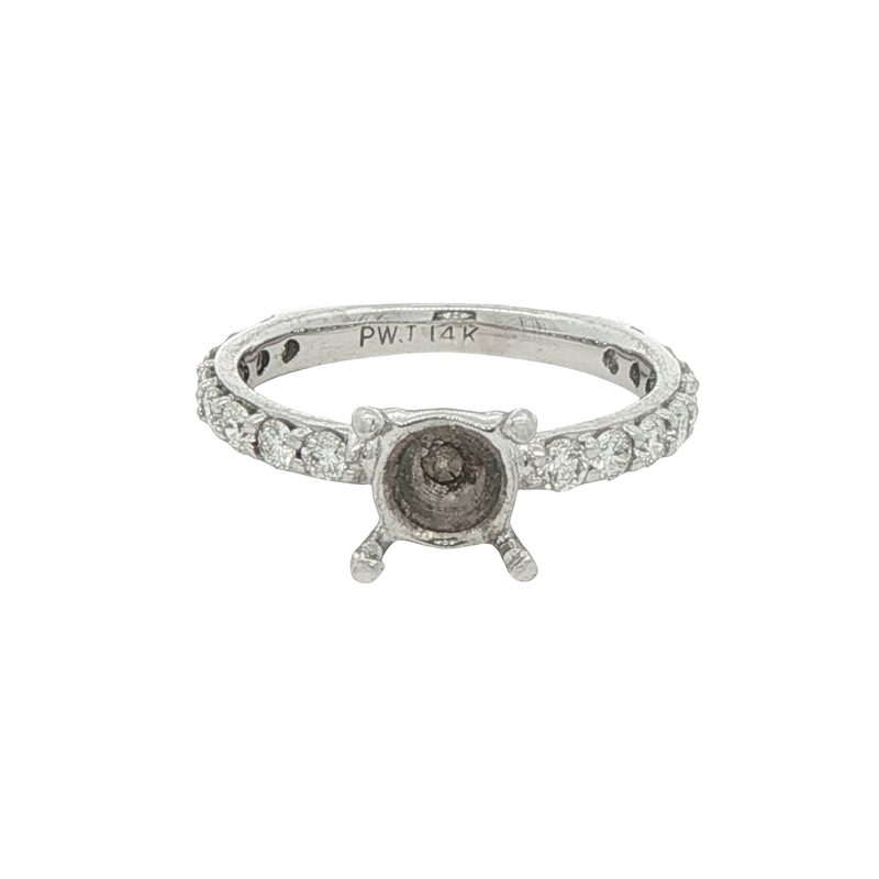 14k White Gold Engagment Ring Setting