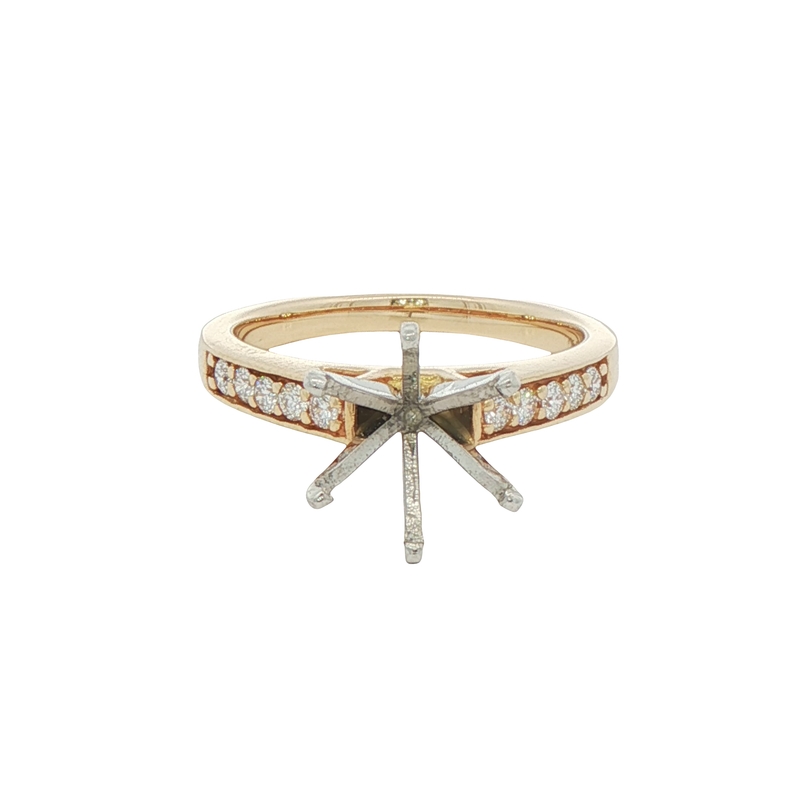 14k Two-tone Engagement Ring Setting