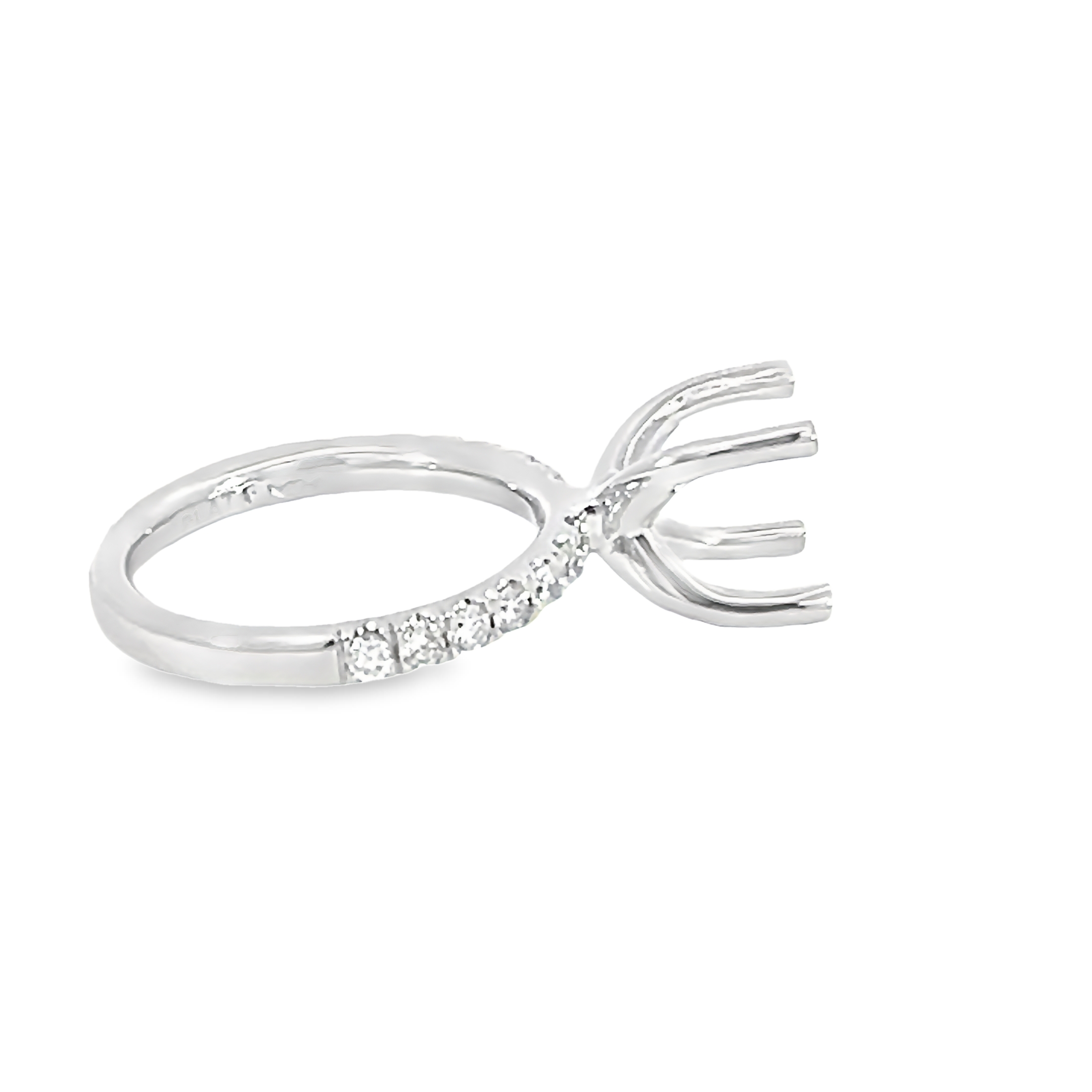 Platinum Semi- Mount Engagement Ring