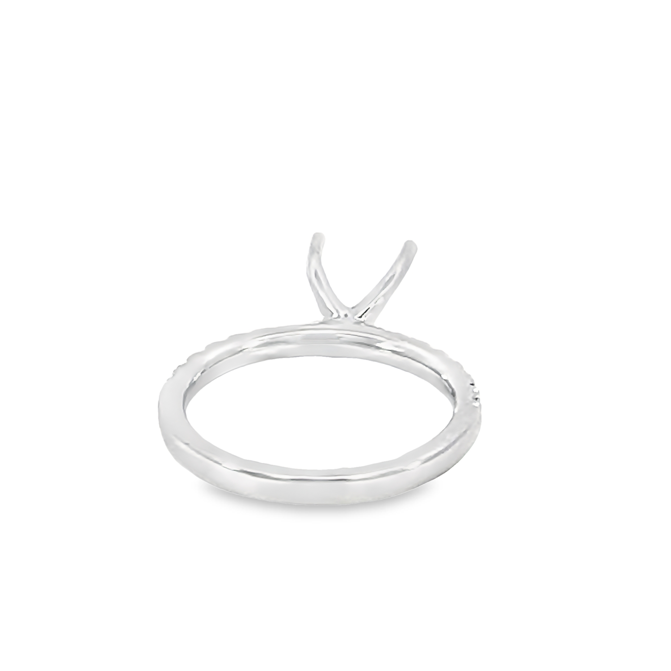 Platinum Accented Semi-mount Engagement Ring