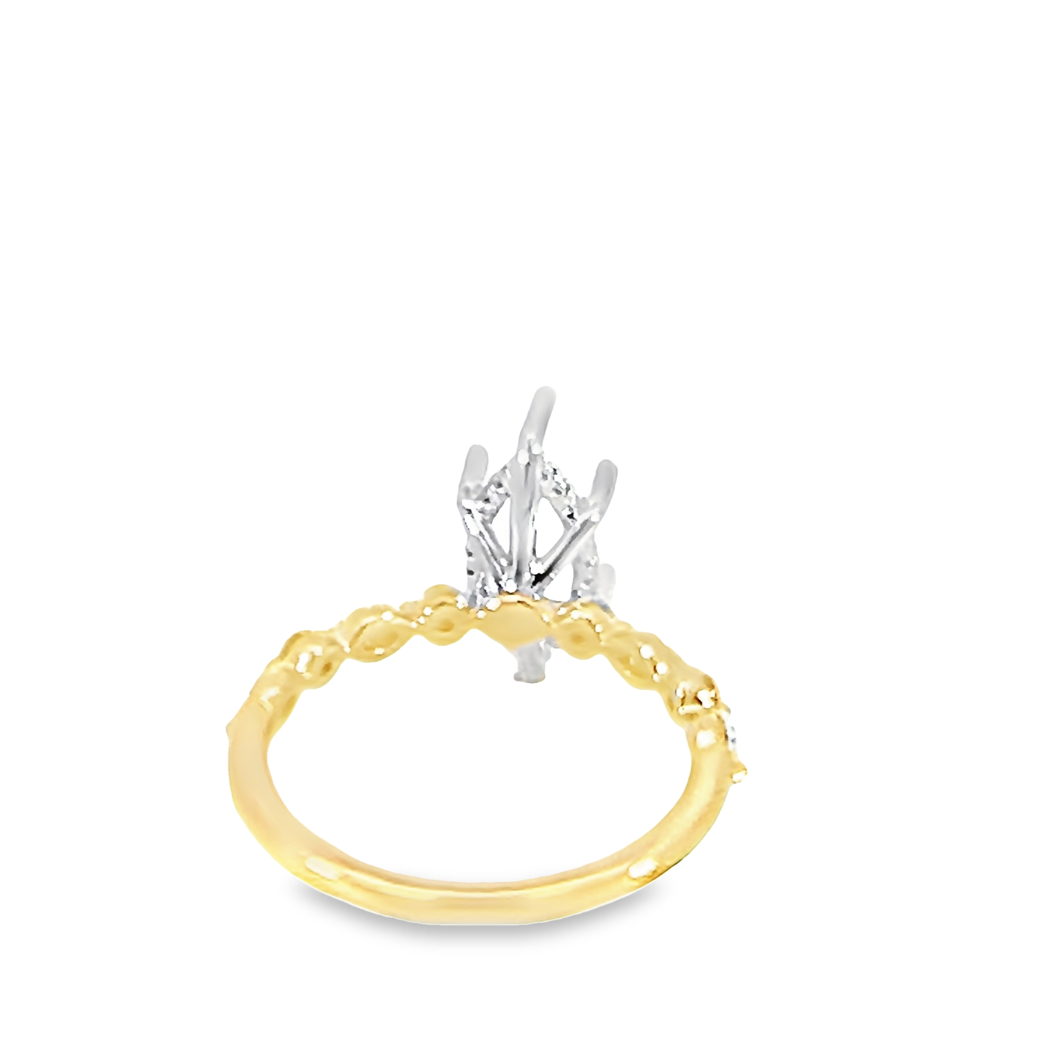 14k Yellow Gold Semi-mount Engagement Ring