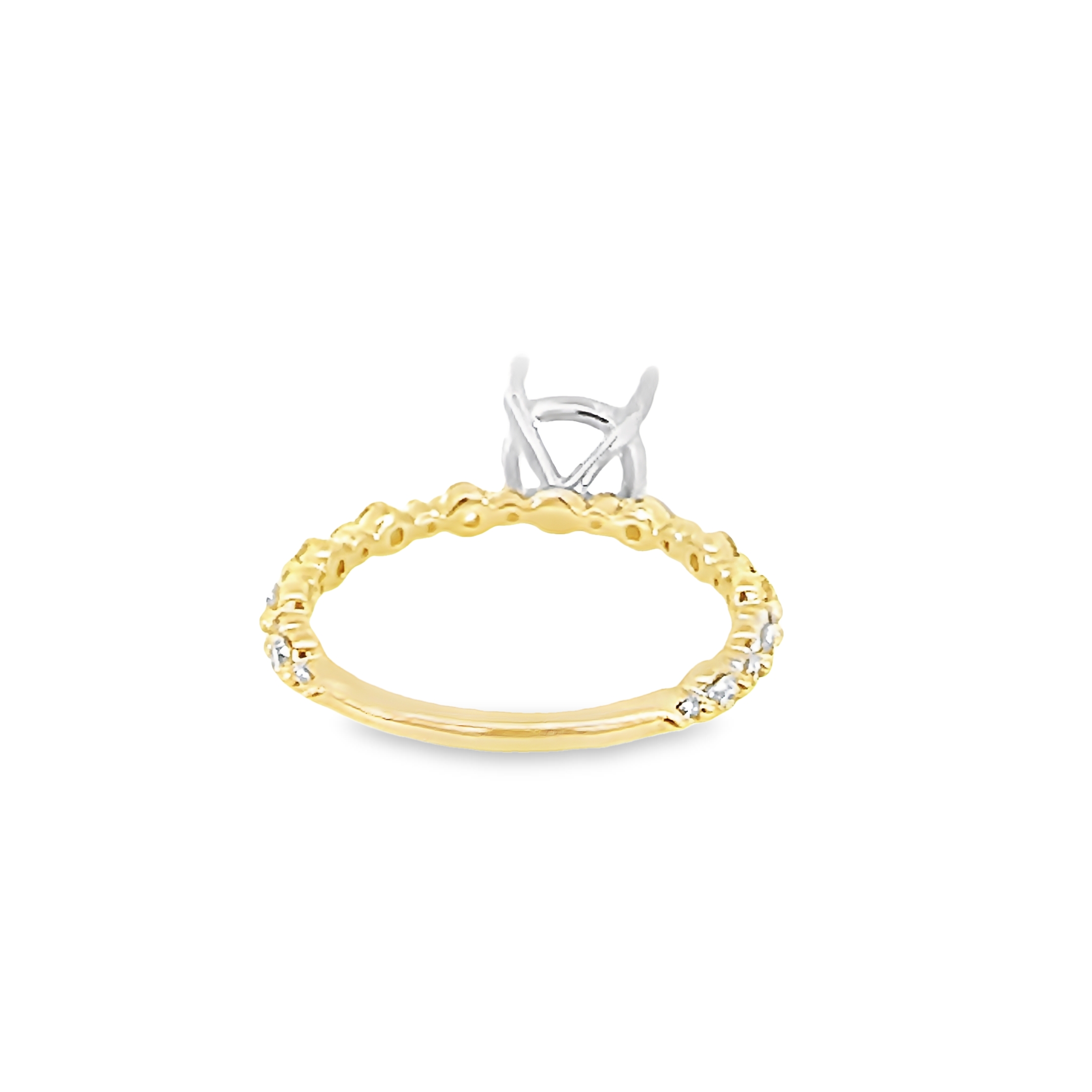 14k Yellow Gold Semi-mount Engagement Ring