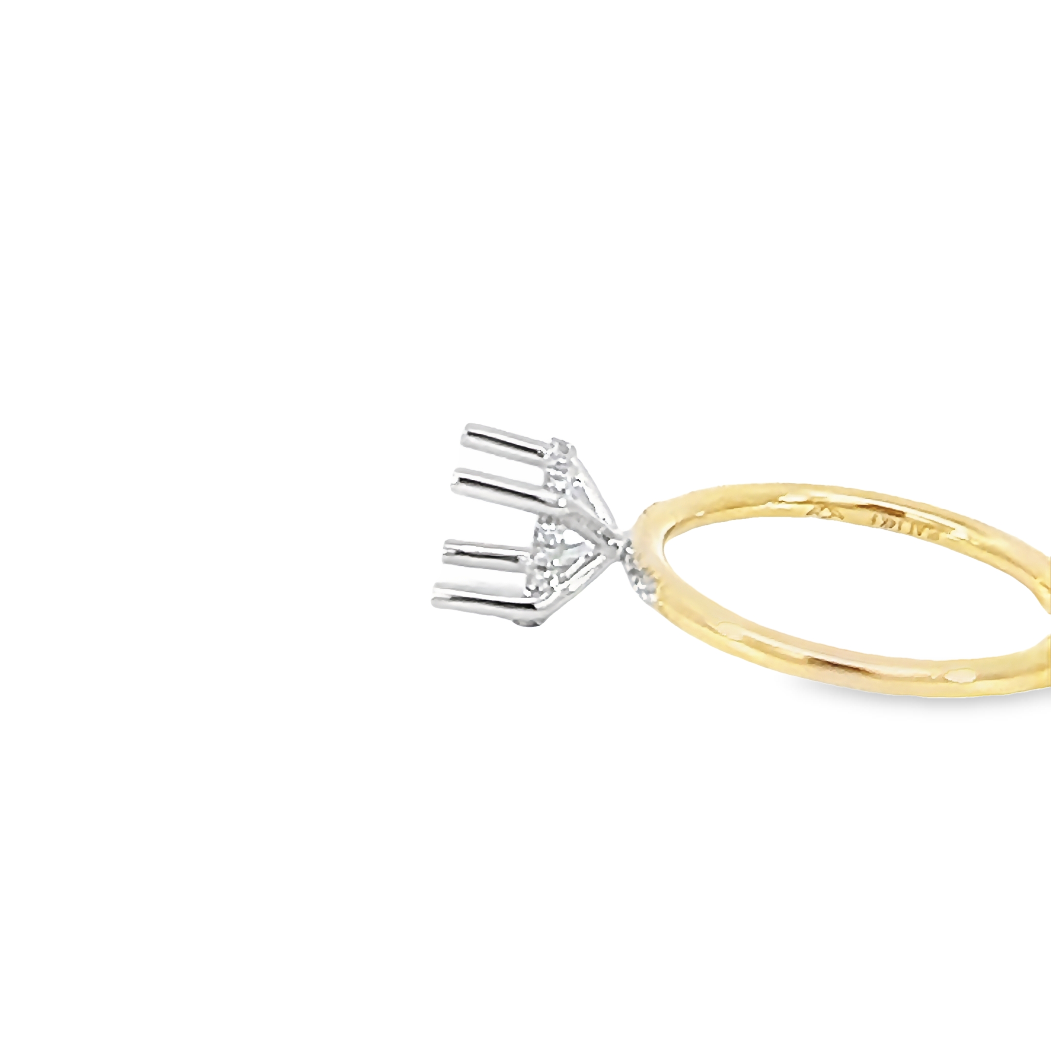 14k Yellow Gold Semi-mount Engagment Ring