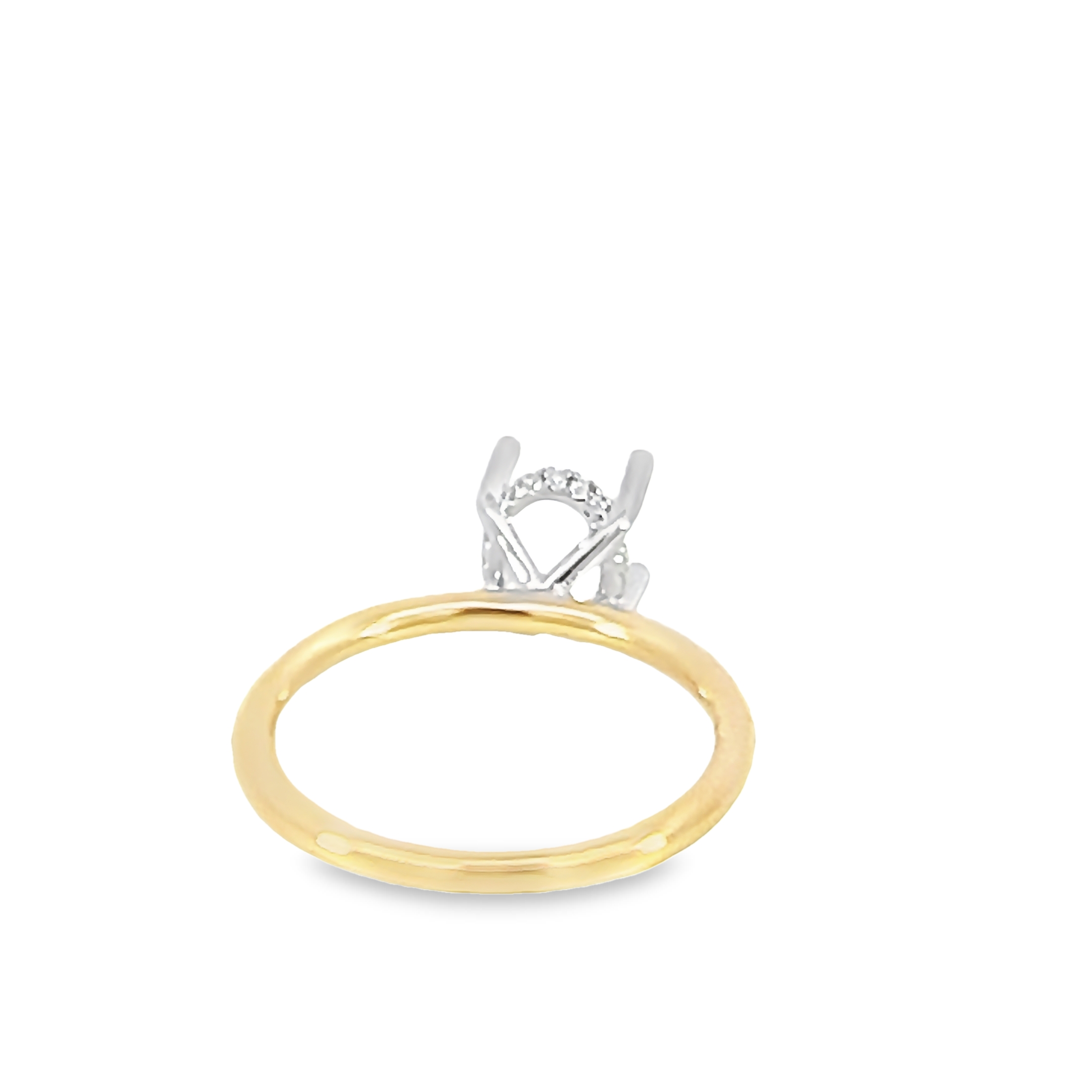 14k Yellow Gold Semi-mount Engagment Ring