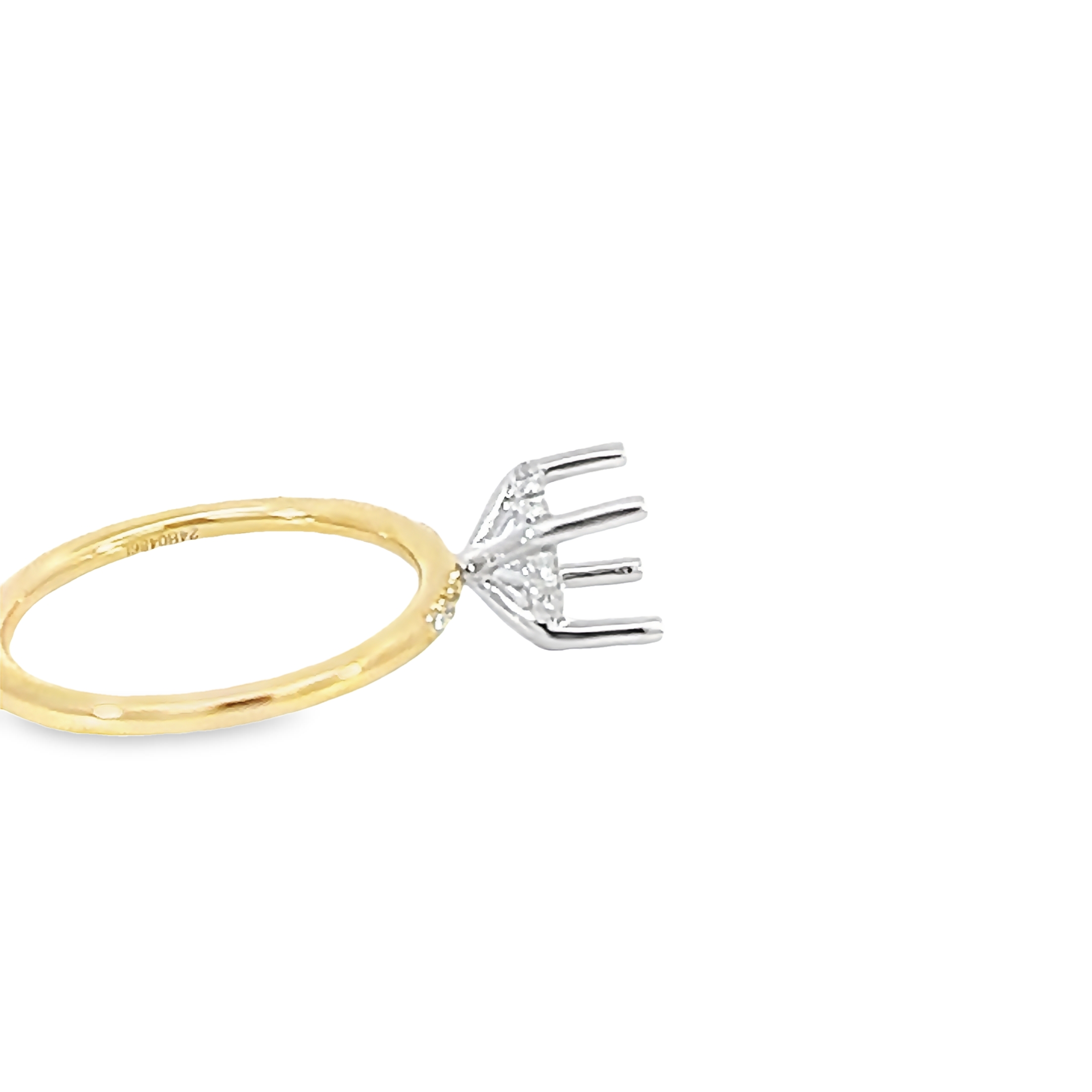 14k Yellow Gold Semi-mount Engagment Ring