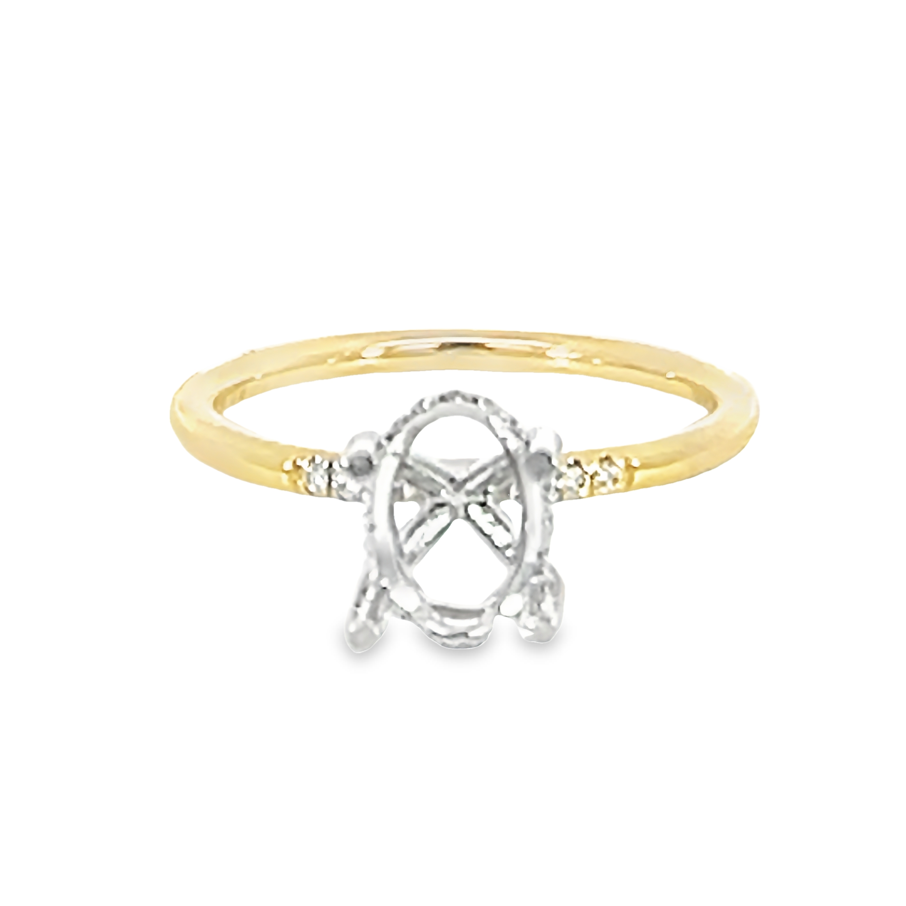 14k Yellow Gold Semi-mount Engagment Ring