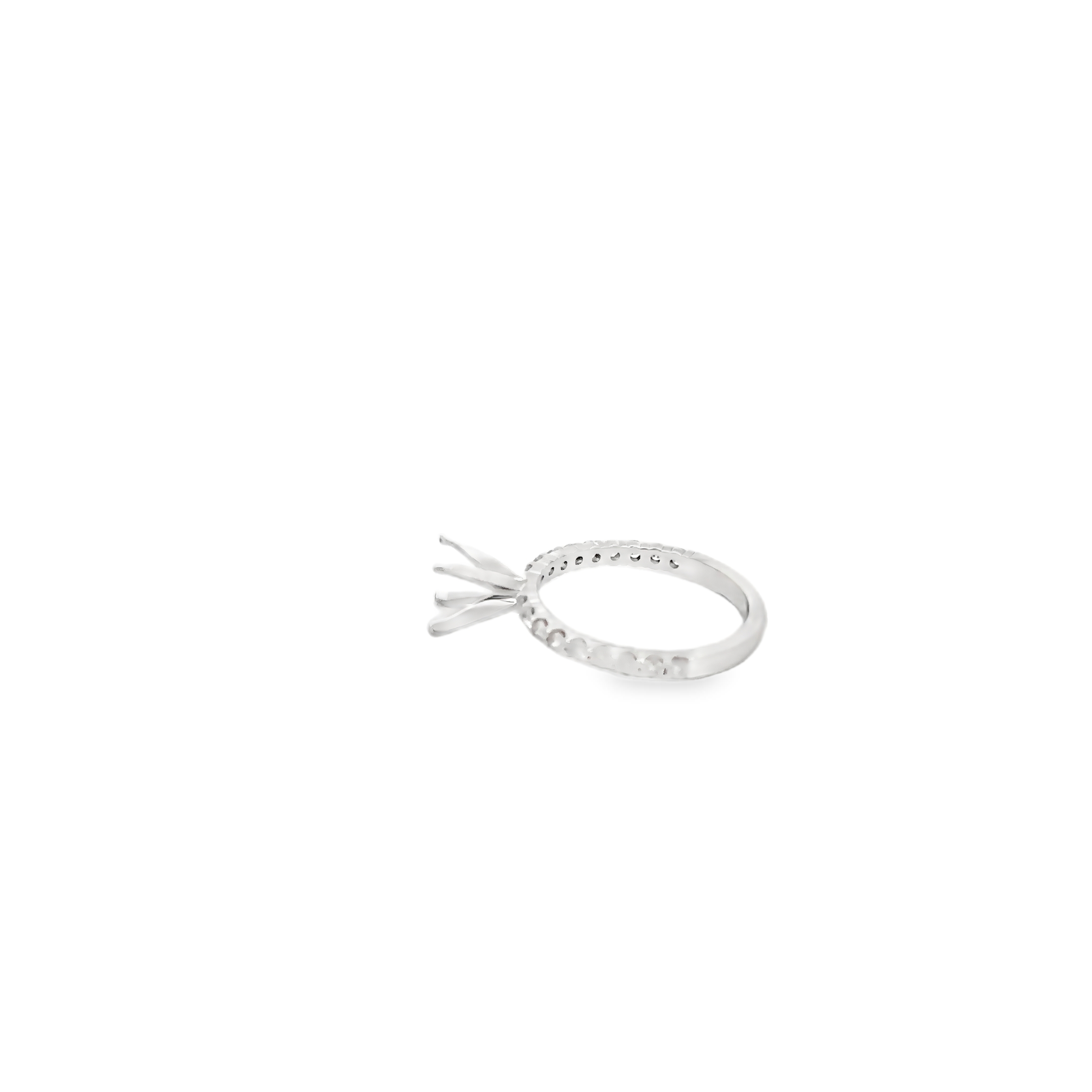 14k White Gold Semi-mount Engagement Ring