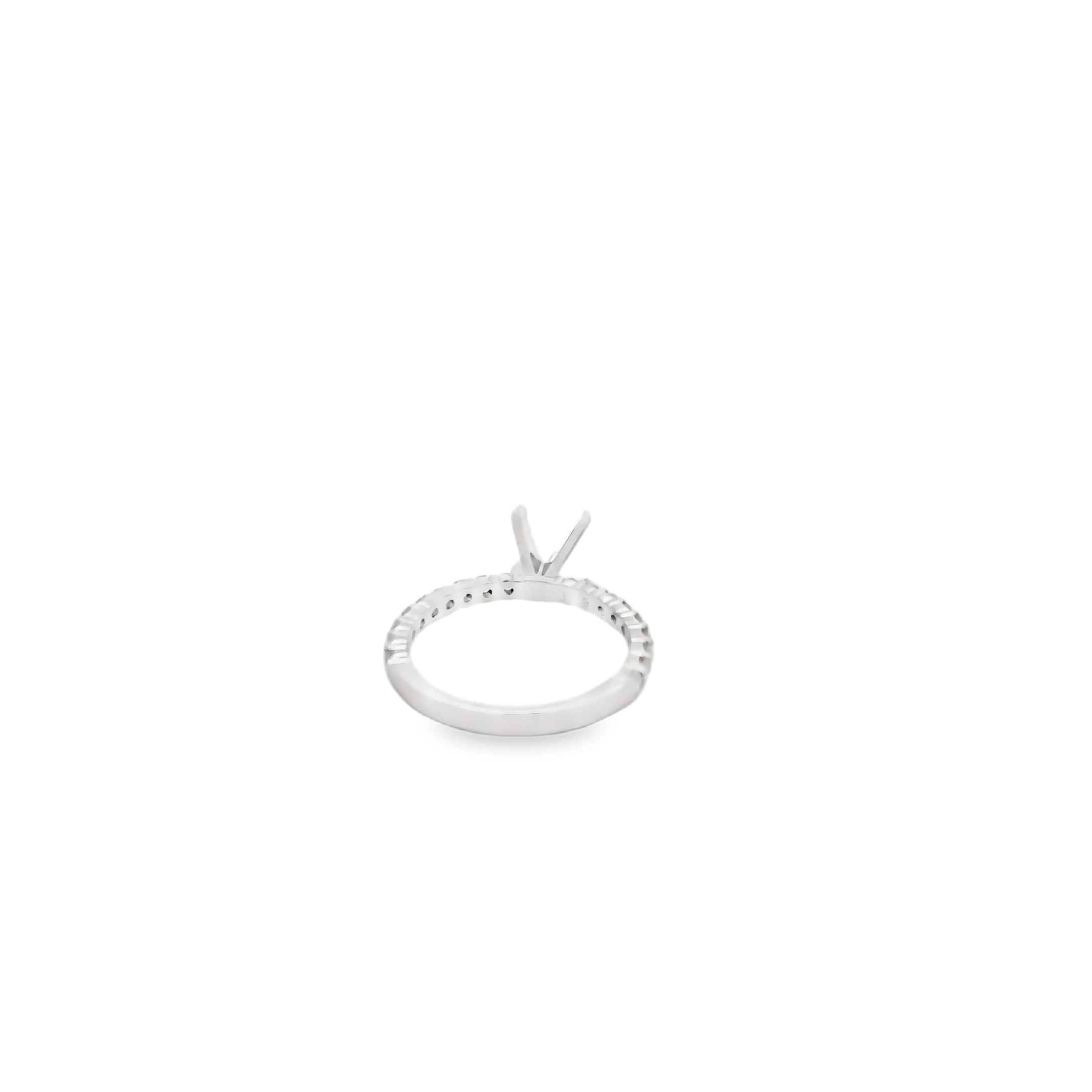 14k White Gold Semi-mount Engagement Ring