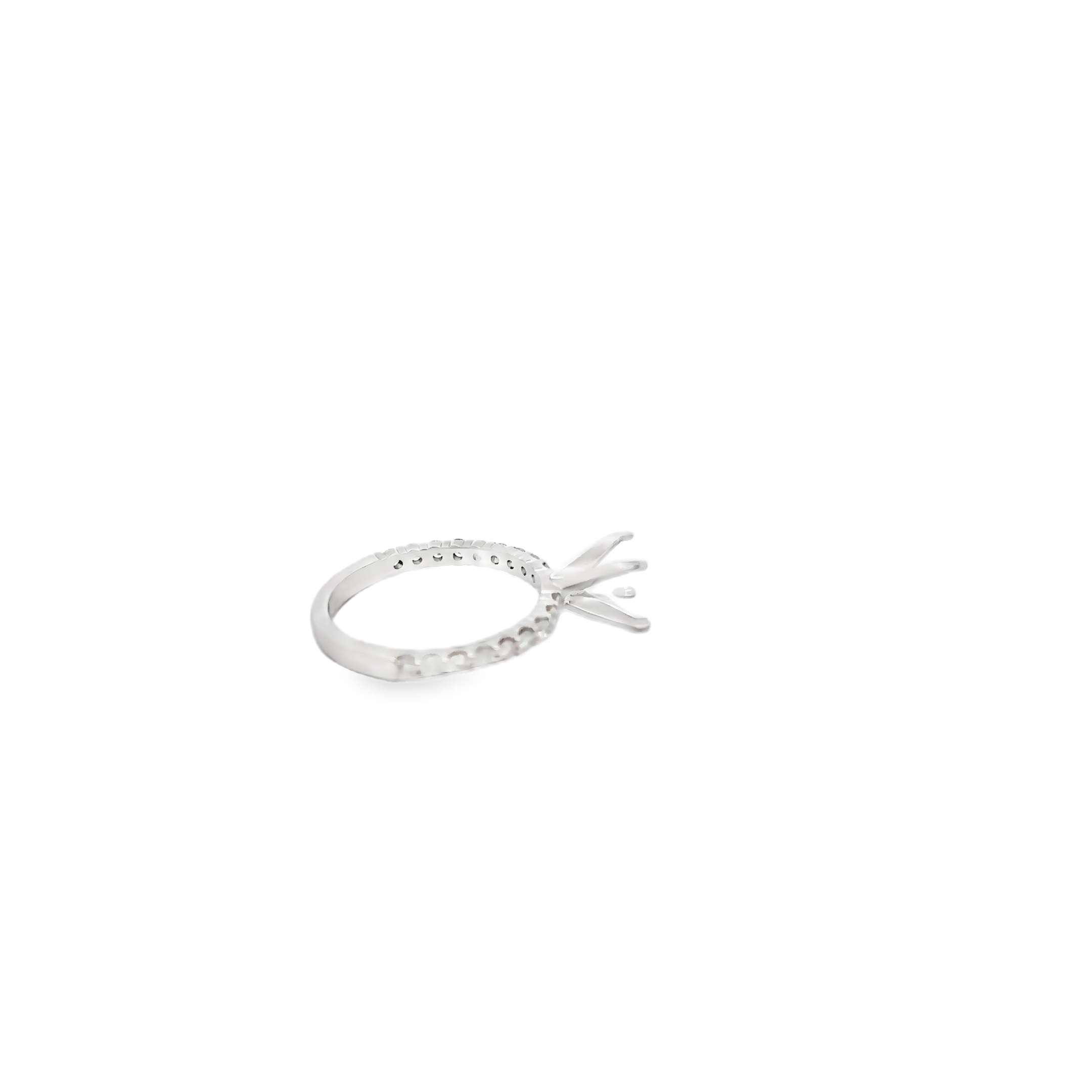 14k White Gold Semi-mount Engagement Ring
