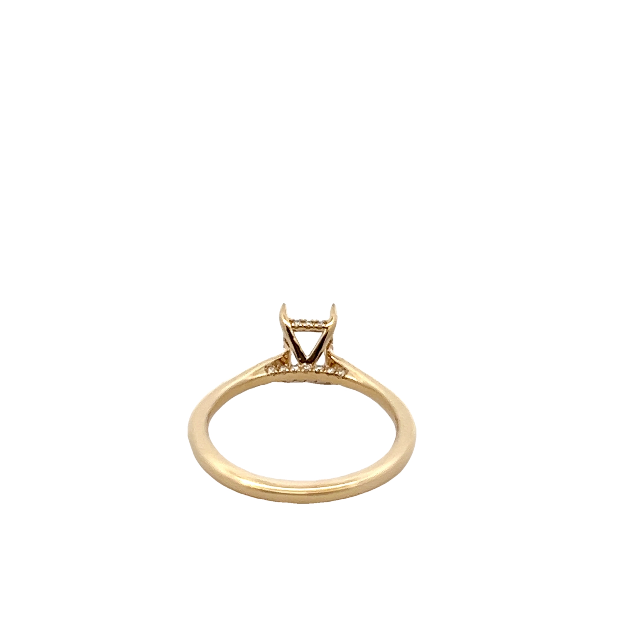 14k Yellow Gold Diamond Semi Mount Ring