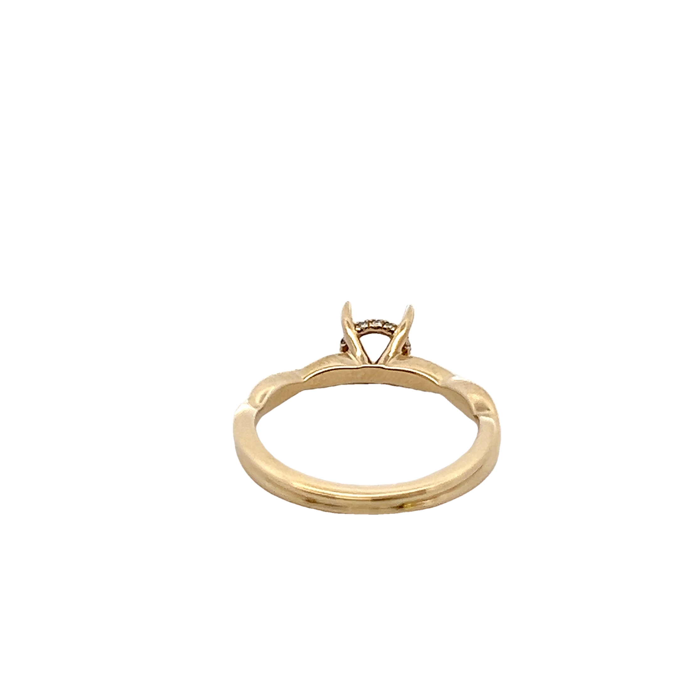 14k Yellow Gold Diamond Semi Mount Ring